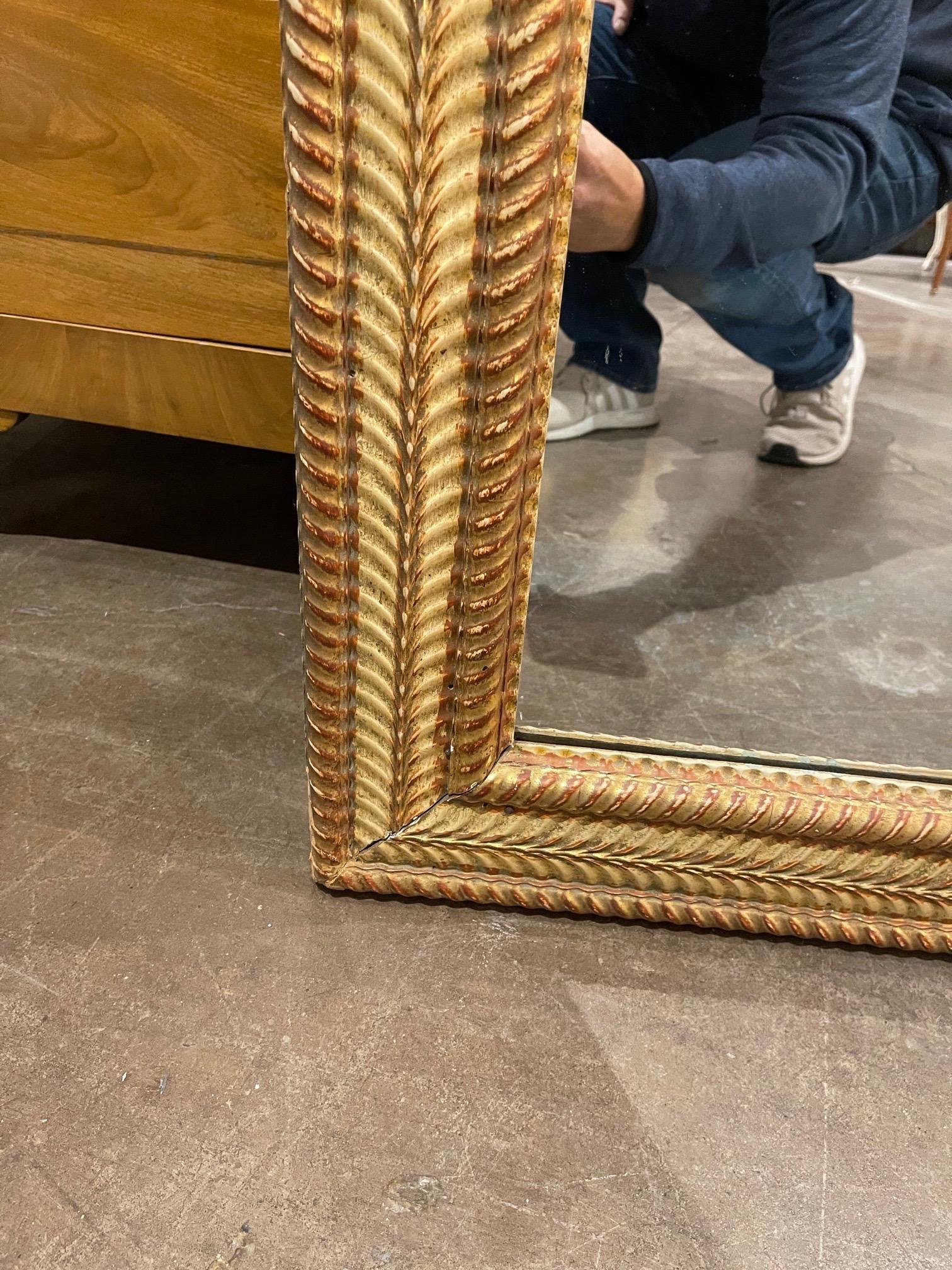 19th Century French Carved and Giltwood Transitional Mirror 2