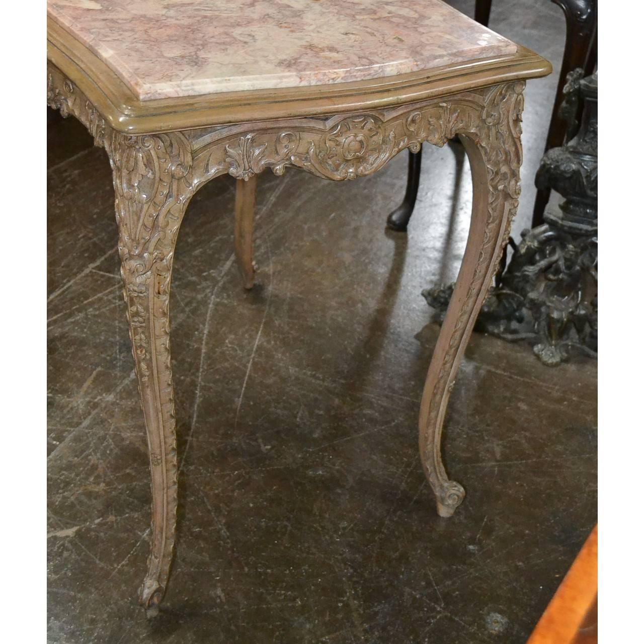 Late 19th Century 19th Century French Carved and Lacquered Salon Table For Sale