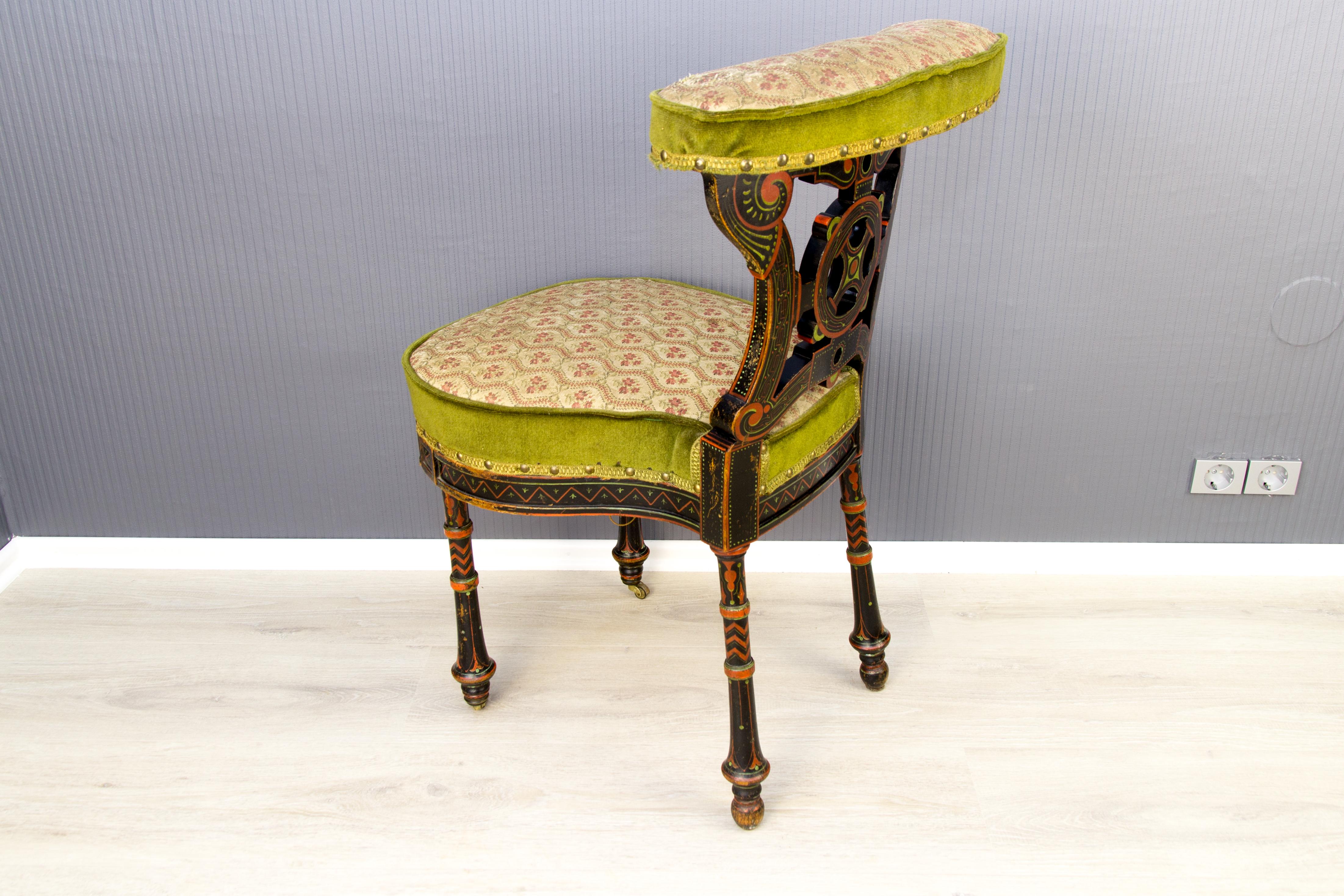 Late 19th Century 19th Century French Carved and Painted Chair