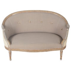 19th Century French Carved and Painted Sofa