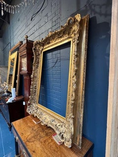 19th Century French Carved and Water Gilded Frame