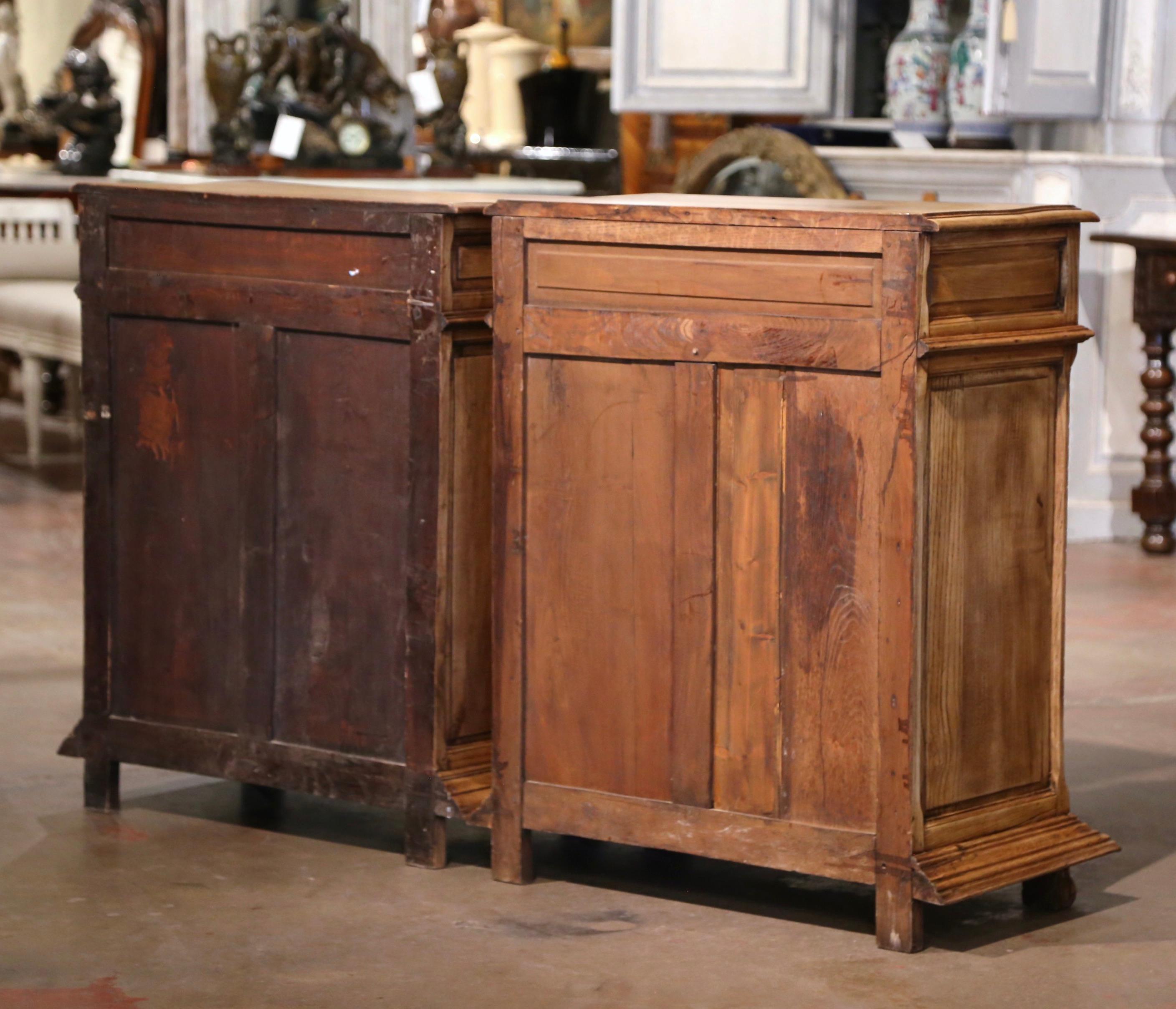  19th Century French Carved Bleached Oak Cabinets from Brittany, Set of Two For Sale 13