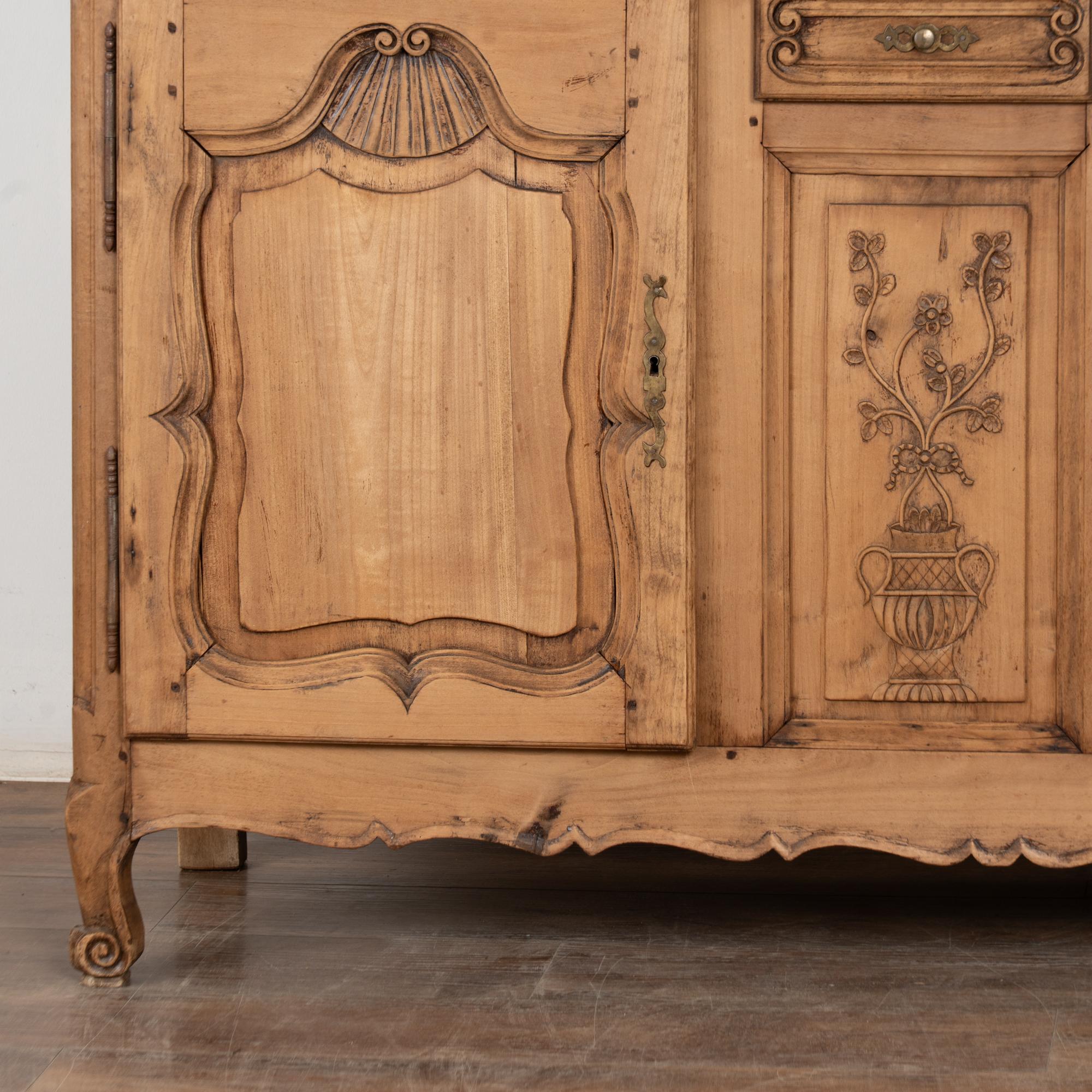 19. Jahrhundert Französisch geschnitzt Bleached Oak Sideboard Buffet im Angebot 12