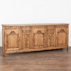 19th Century French Carved Bleached Oak Sideboard Buffet