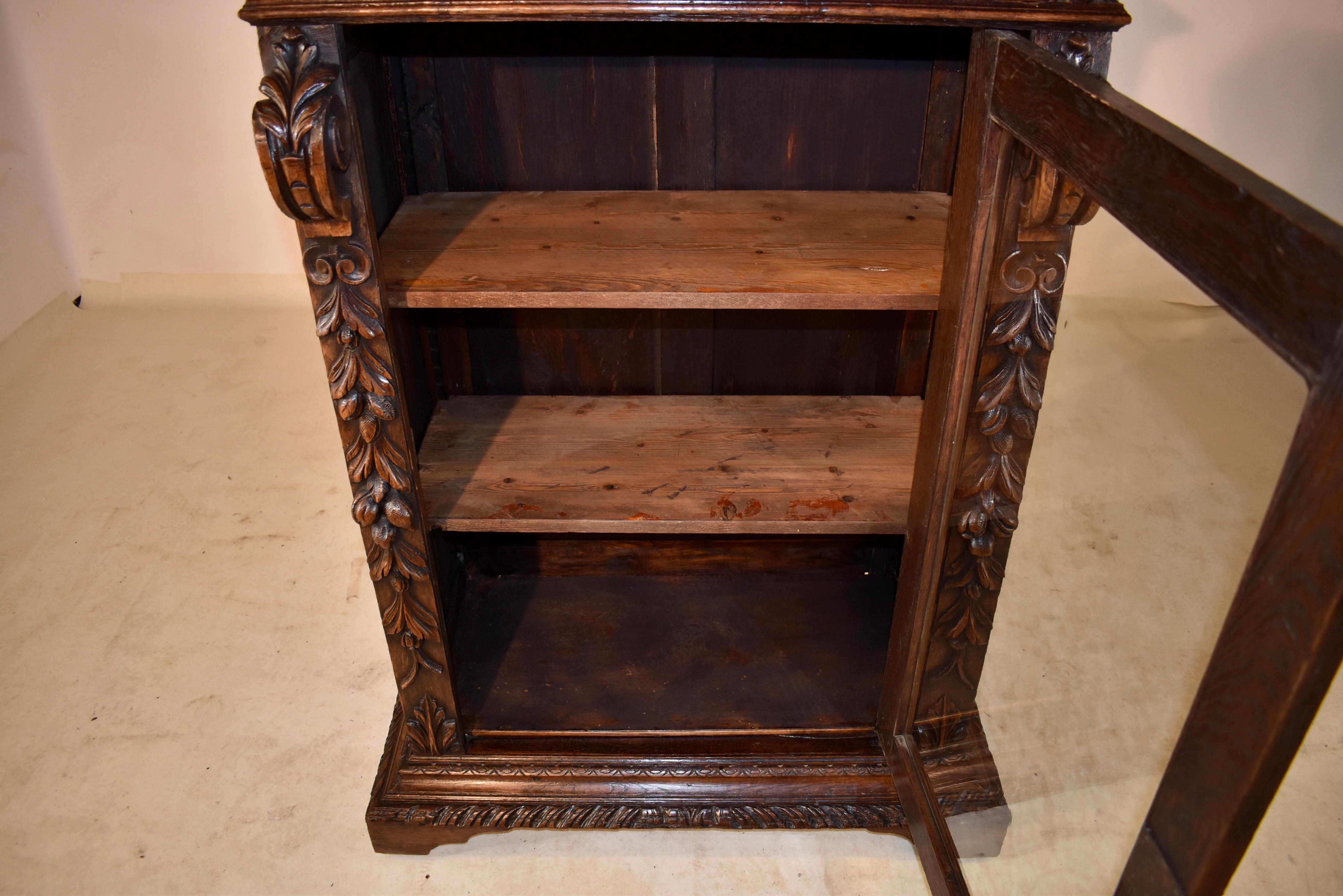 19th Century French Carved Bookcase For Sale 8