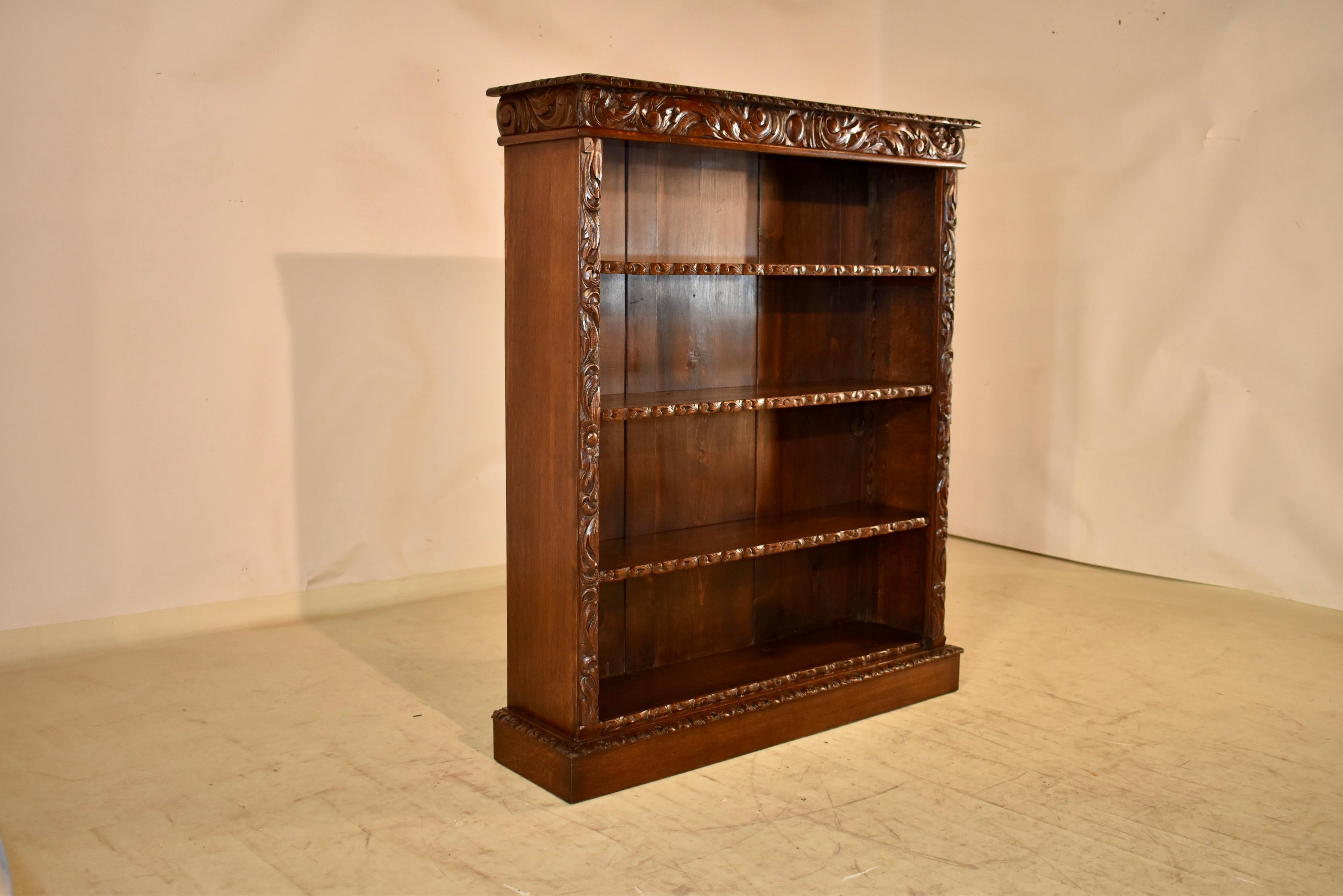 Napoleon III 19th Century French Carved Bookcase For Sale