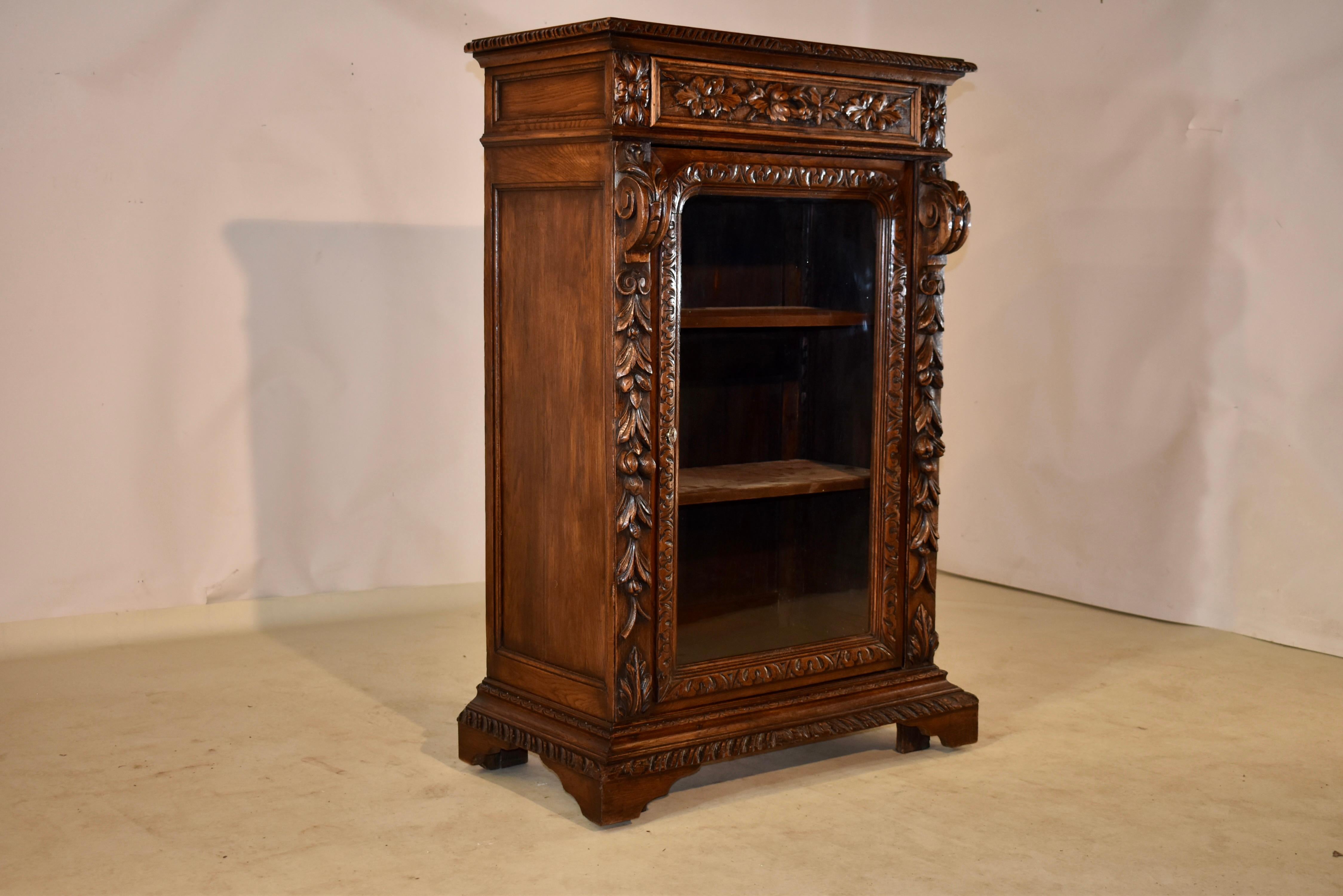 19th Century French Carved Bookcase For Sale 1
