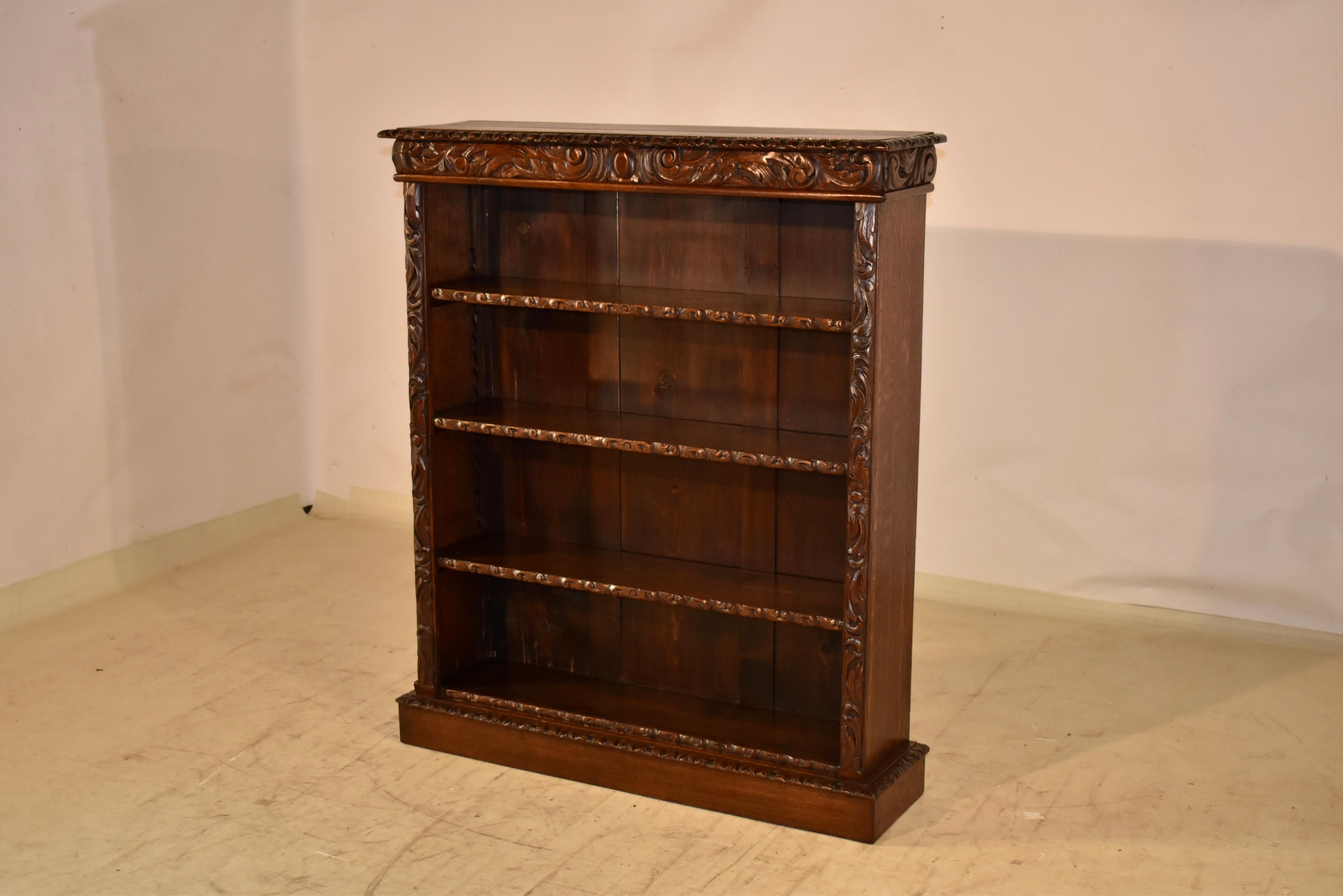 19th Century French Carved Bookcase In Good Condition For Sale In High Point, NC