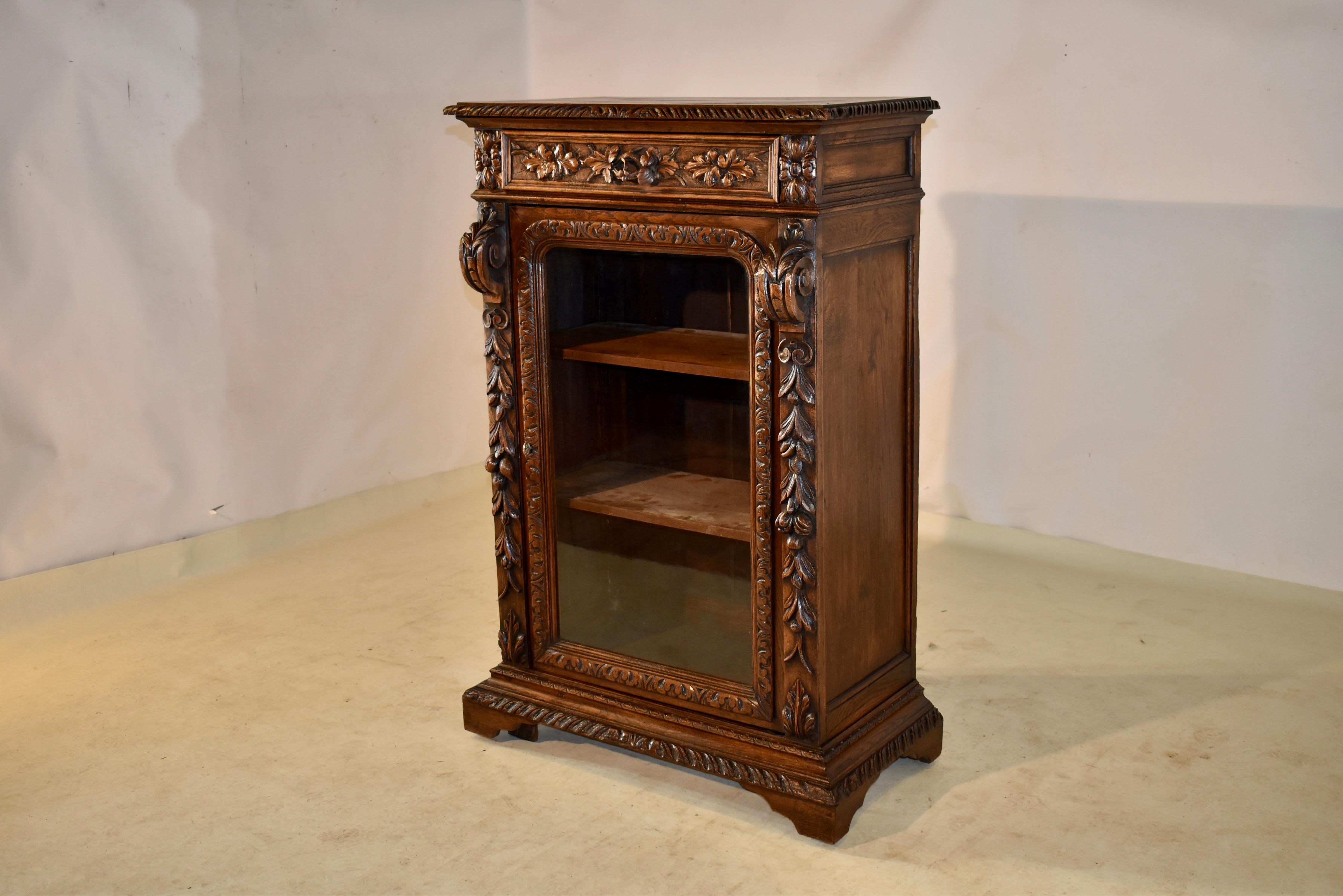 19th Century French Carved Bookcase For Sale 2