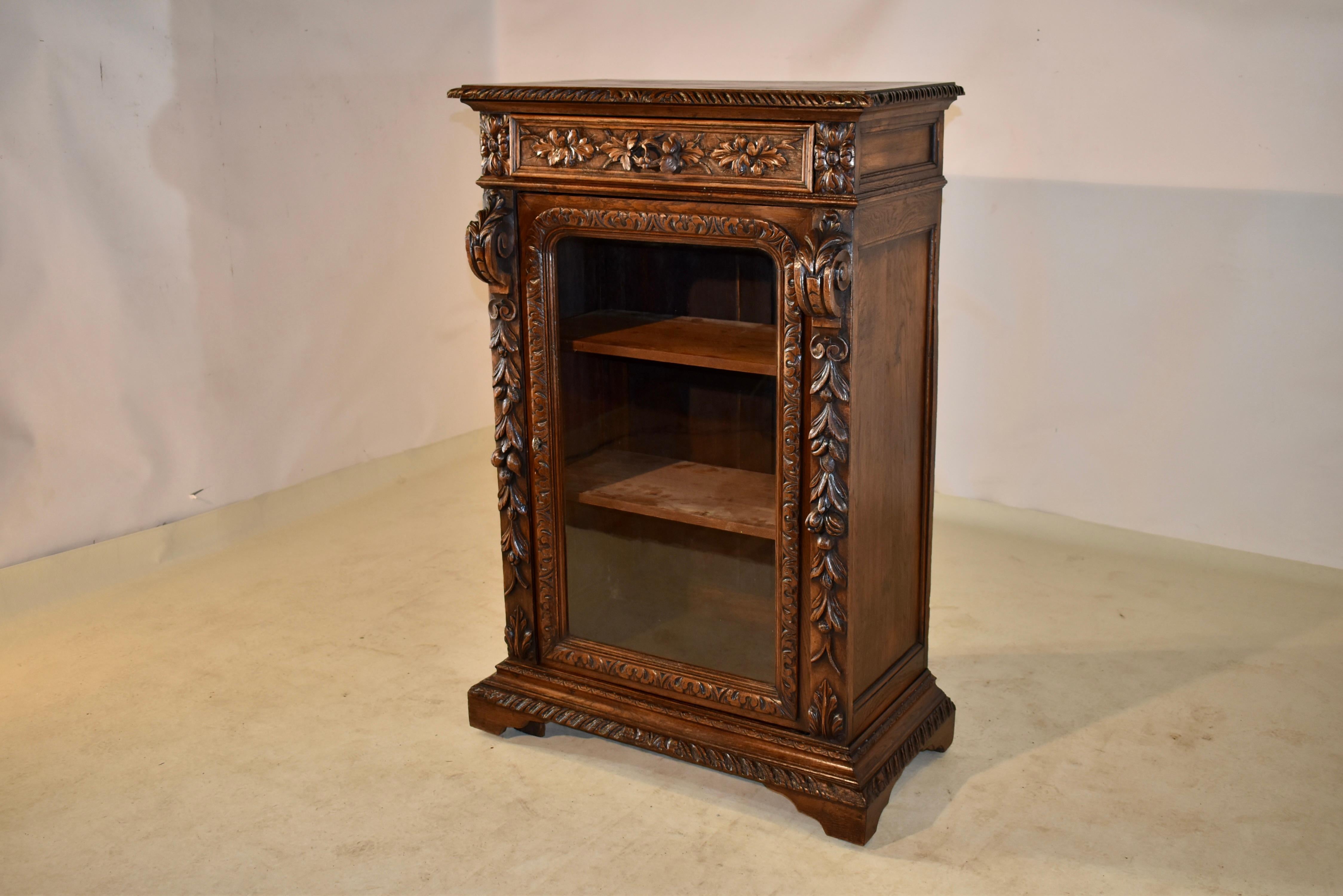19th Century French Carved Bookcase For Sale 4