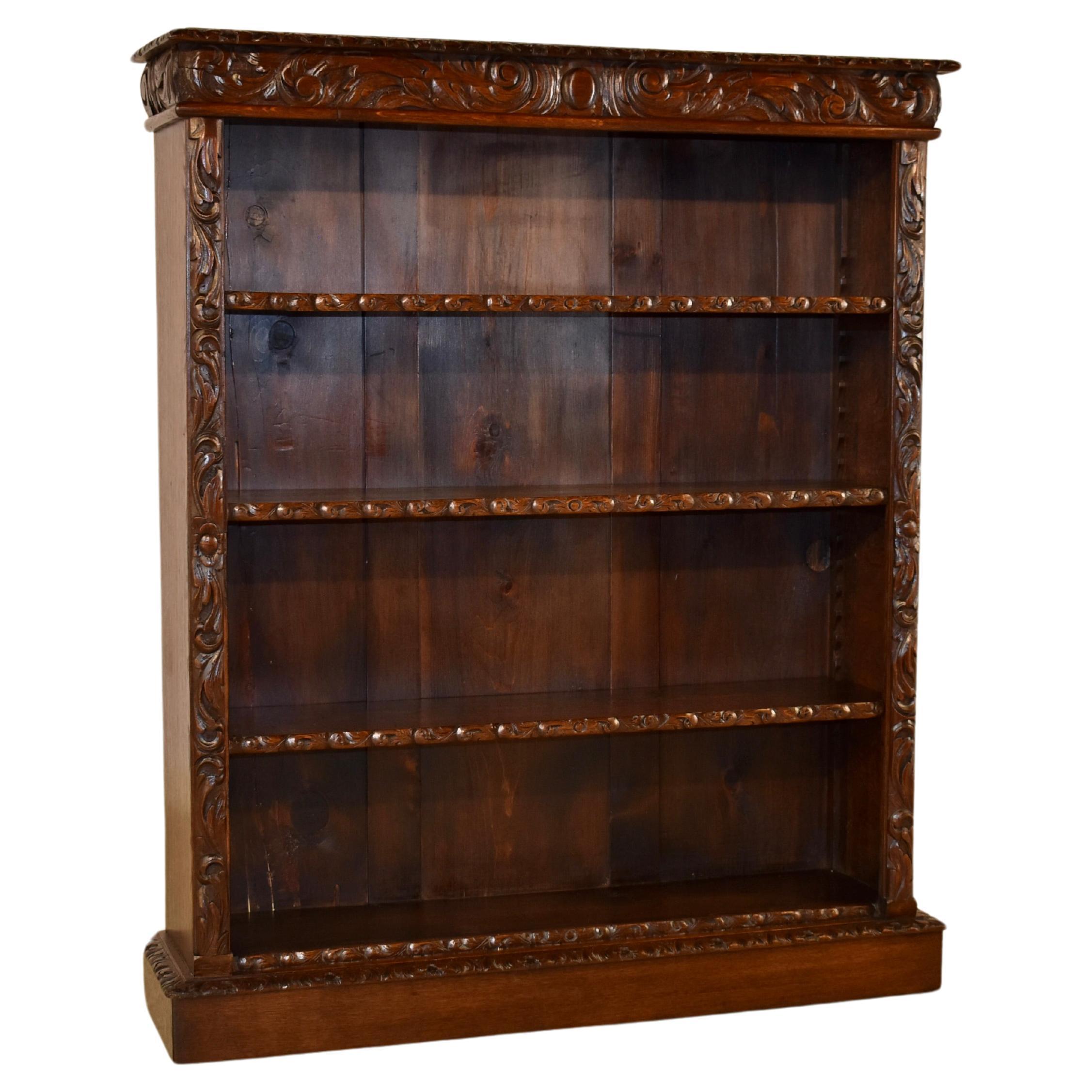 19th Century French Carved Bookcase For Sale