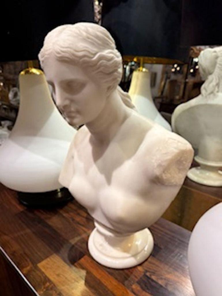 Busto di Diana intagliato francese del XIX secolo In condizioni buone in vendita a Dallas, TX