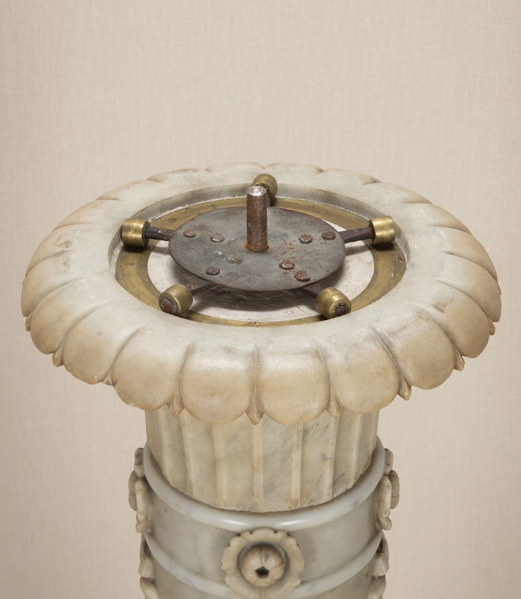 19th Century French Carved Carrara Marble Column For Sale 5