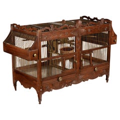 19th Century French Carved Cherry Birdcage