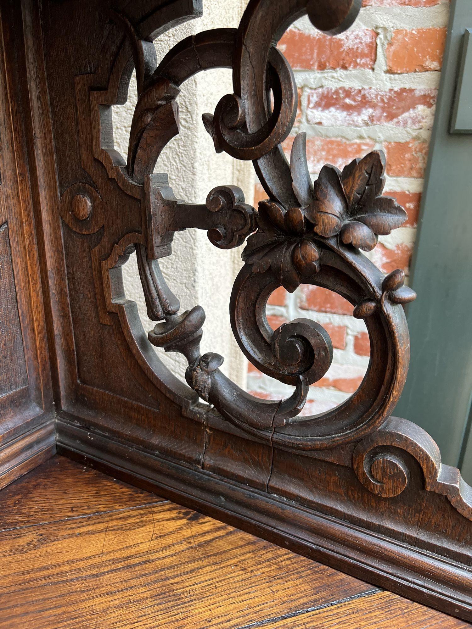 19th century French Carved Corner Cabinet Black Forest Open Shelves Bookcase 11