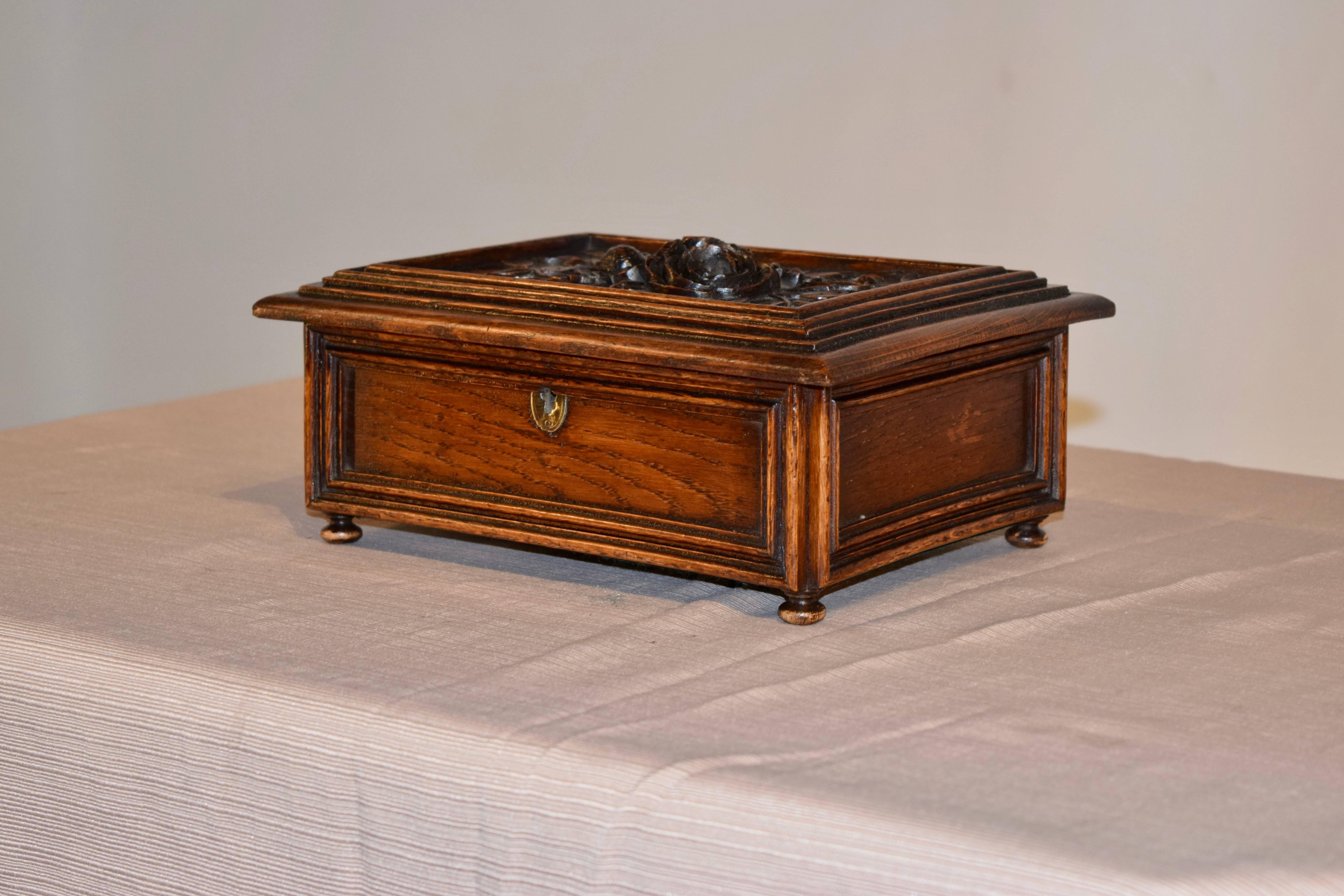 Hand-Carved 19th Century French Carved Dresser Box
