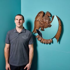 19th Century French Carved Eagle Mirror