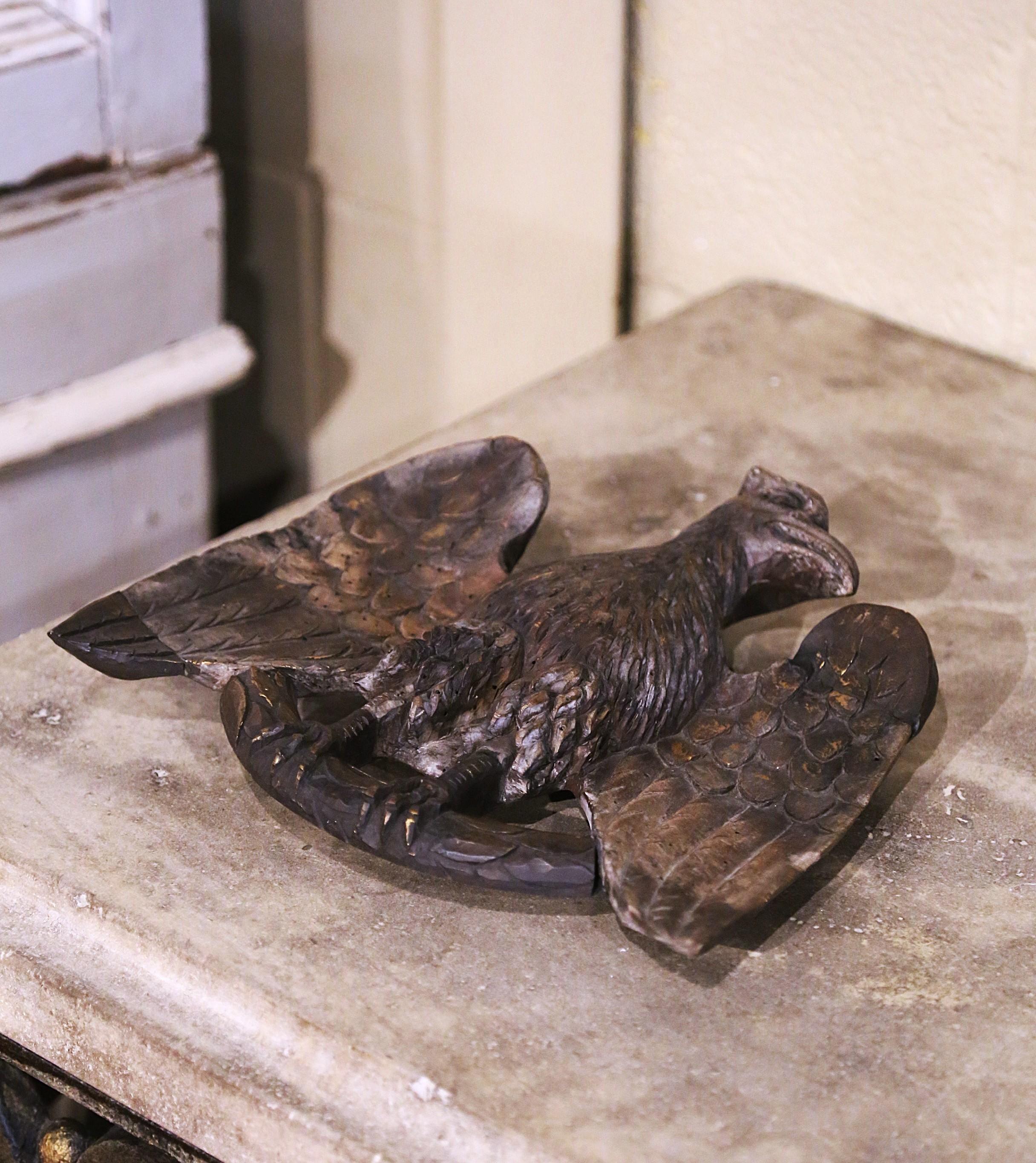 19th Century French Carved Eagle Wall Sculpture For Sale 2