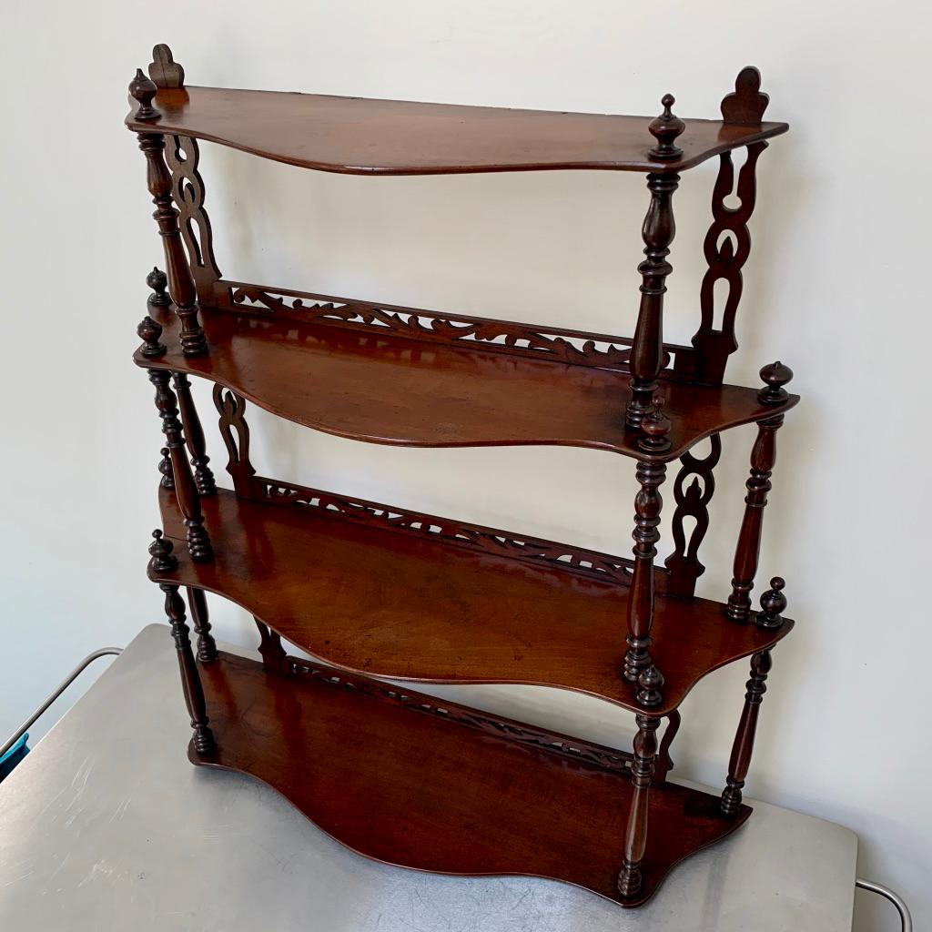 19th Century French Carved Freestanding or Hanging Shelves in Mahogany 1