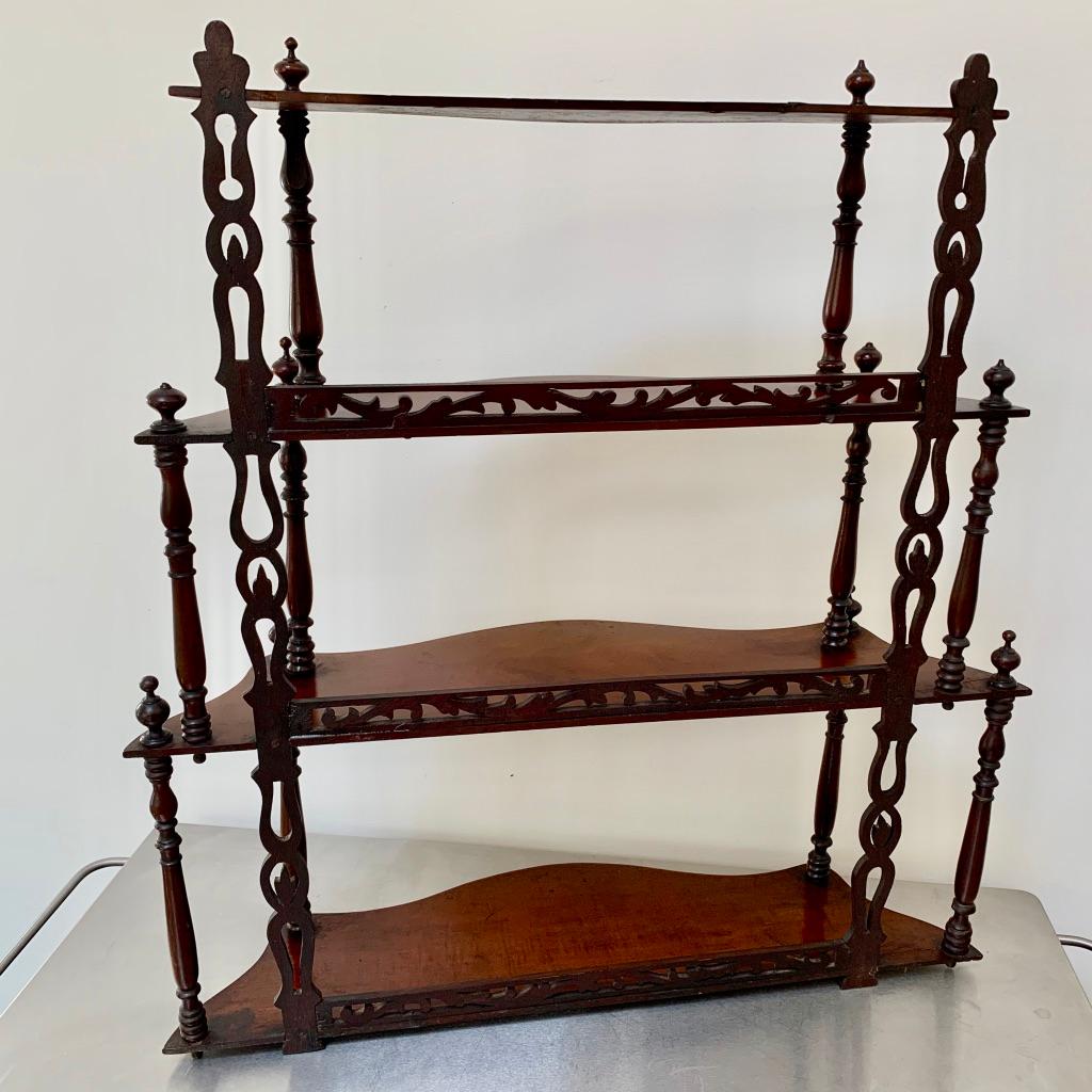 19th Century French Carved Freestanding or Hanging Shelves in Mahogany 2