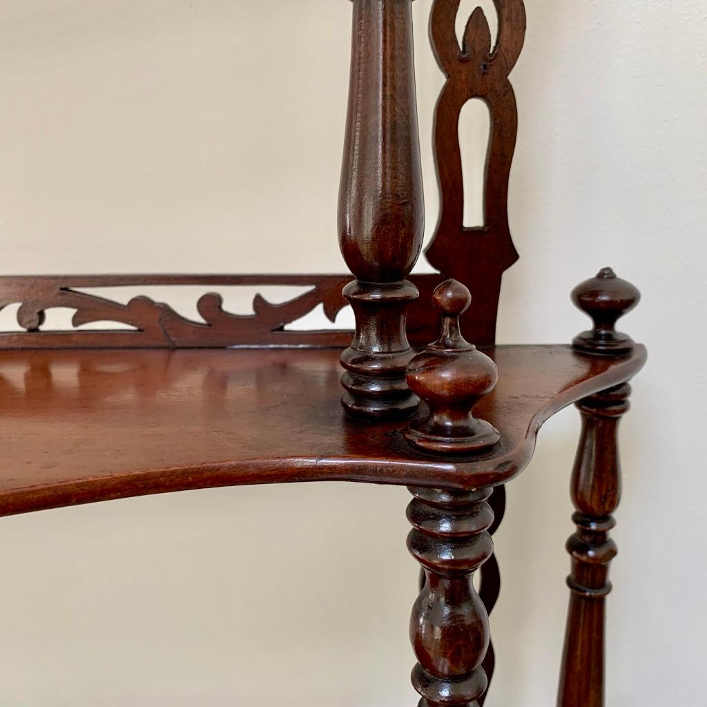19th Century French Carved Freestanding or Hanging Shelves in Mahogany 4