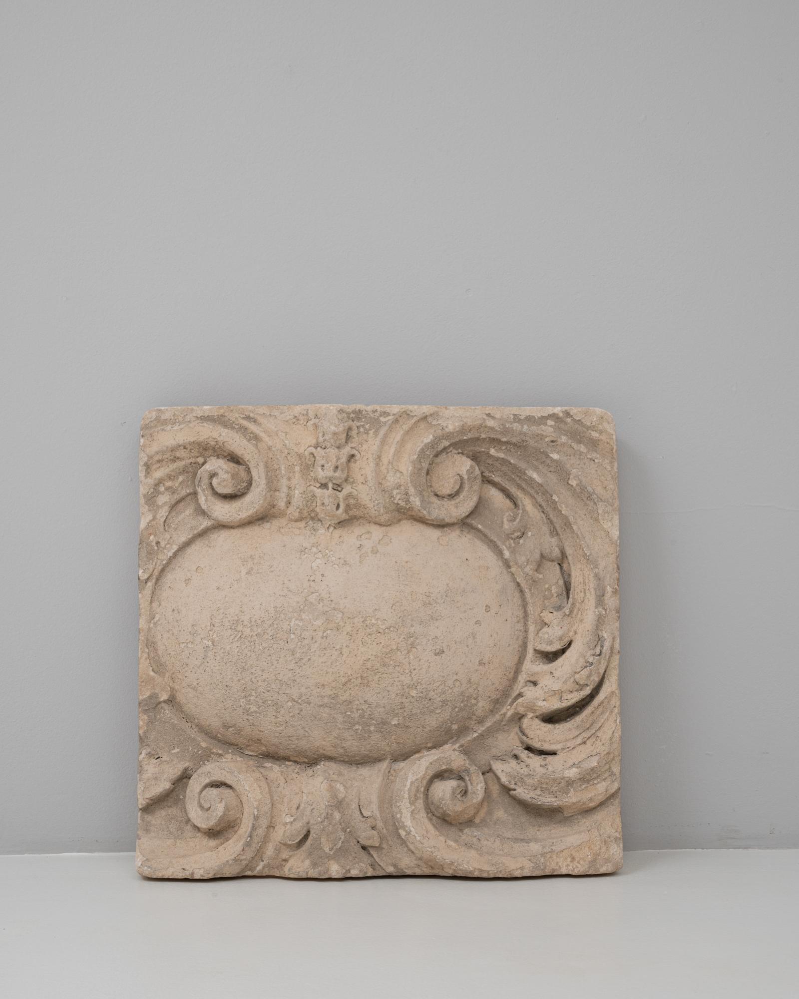 Pierre Ornement architectural en pierre française sculptée du 19e siècle en vente