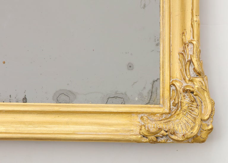 19th Century French Carved Gilded Mirror For Sale 6