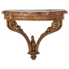 19th Century French Carved Gilt Console