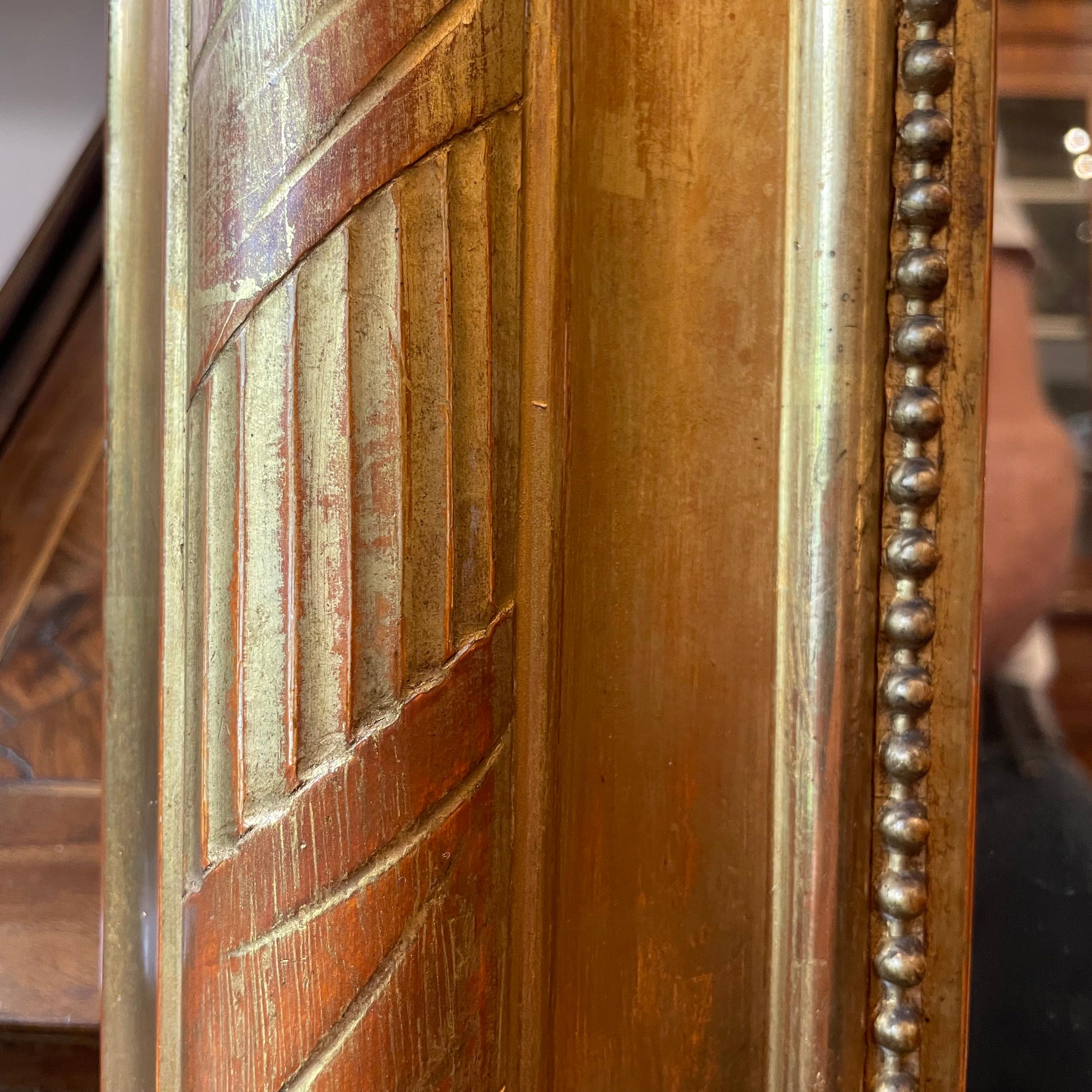 19. Jahrhundert Franzsisch geschnitzt vergoldet Holz Bodenspiegel im Angebot 2
