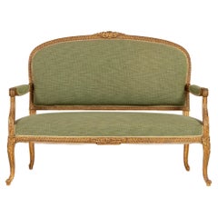 19th Century French Carved Giltwood Sofa