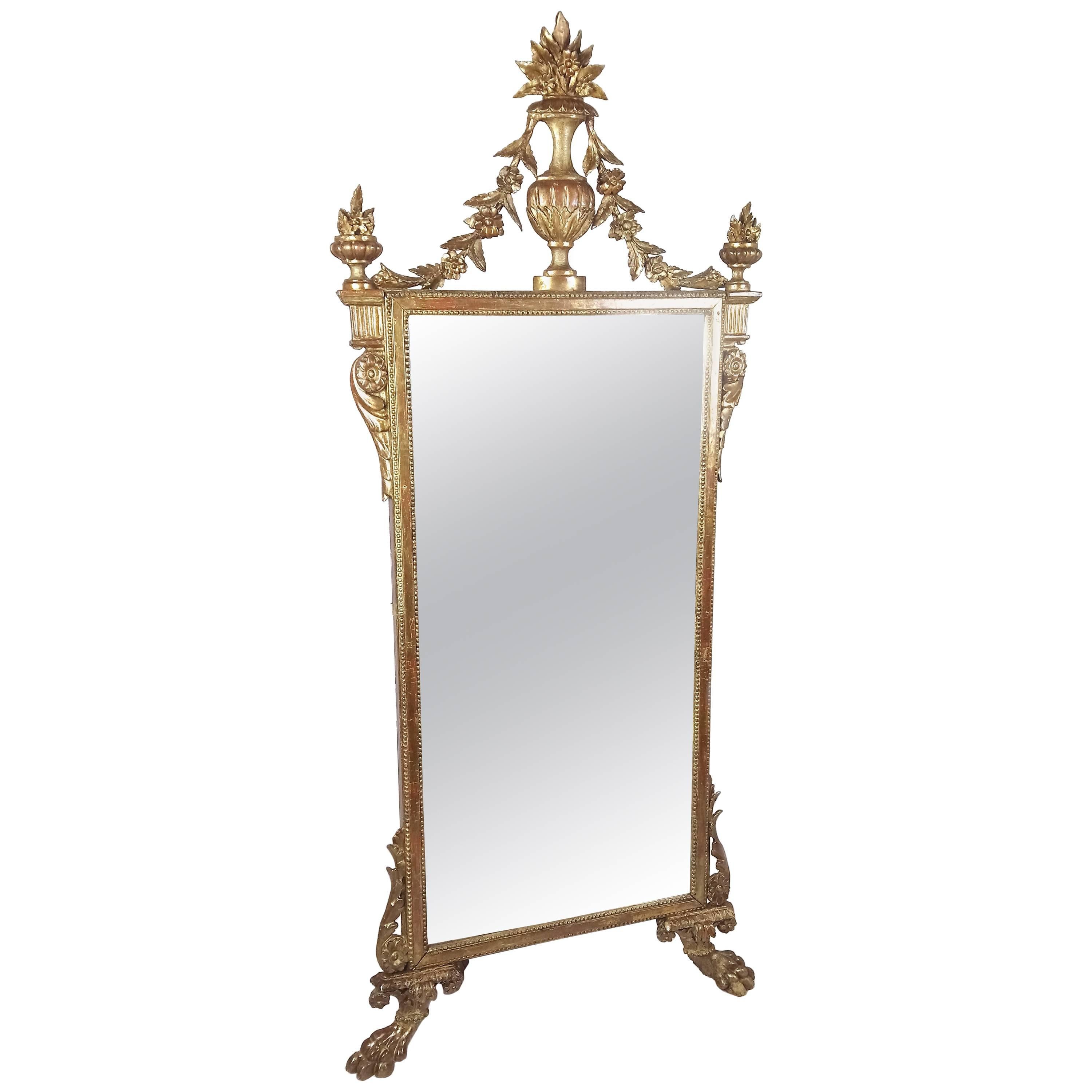 19th Century French Carved Giltwood Wall Mirror