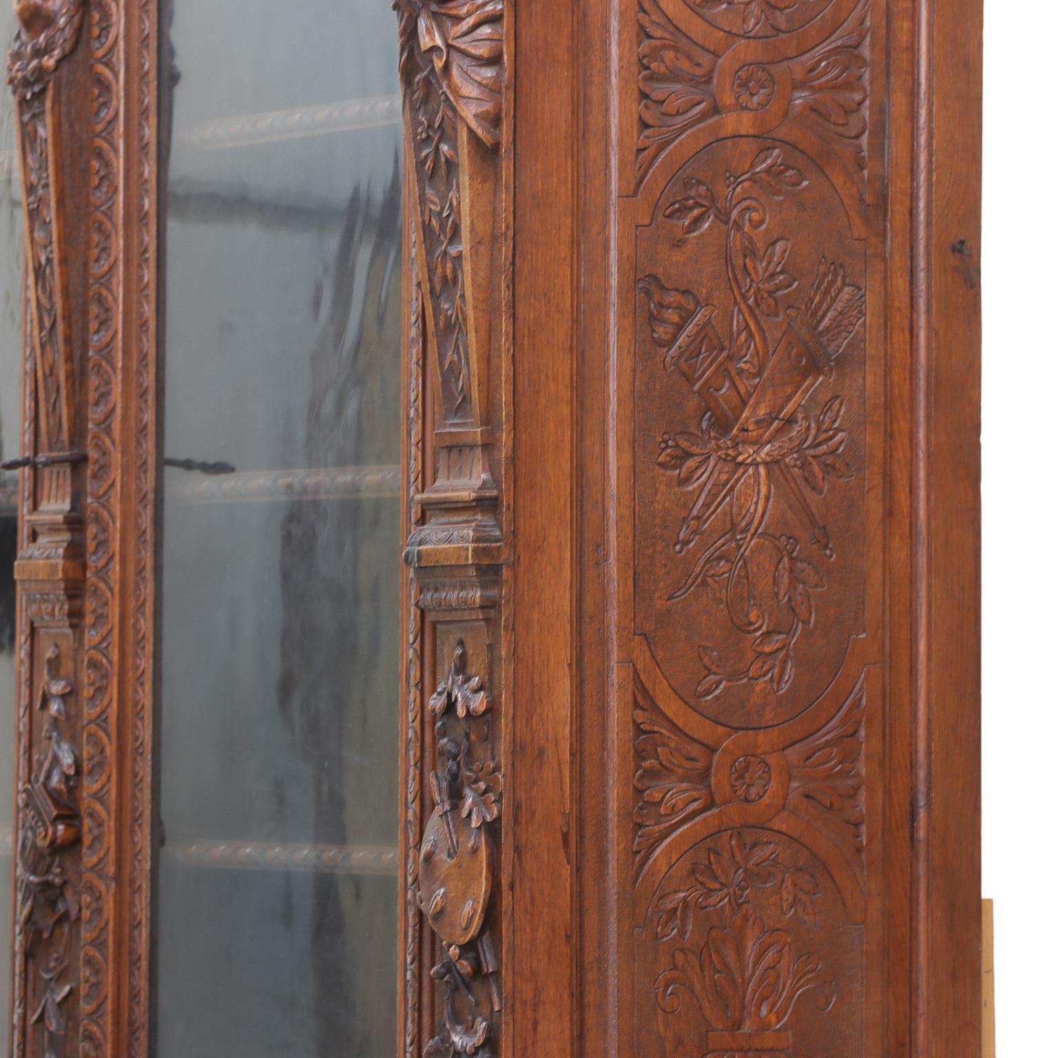 19th Century French Carved Hunting Lodge Cabinet 3
