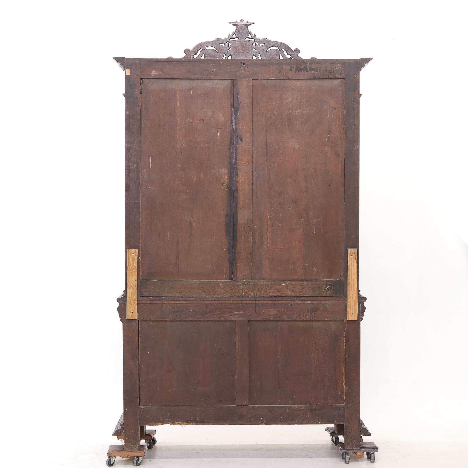 19th Century French Carved Hunting Lodge Cabinet 4
