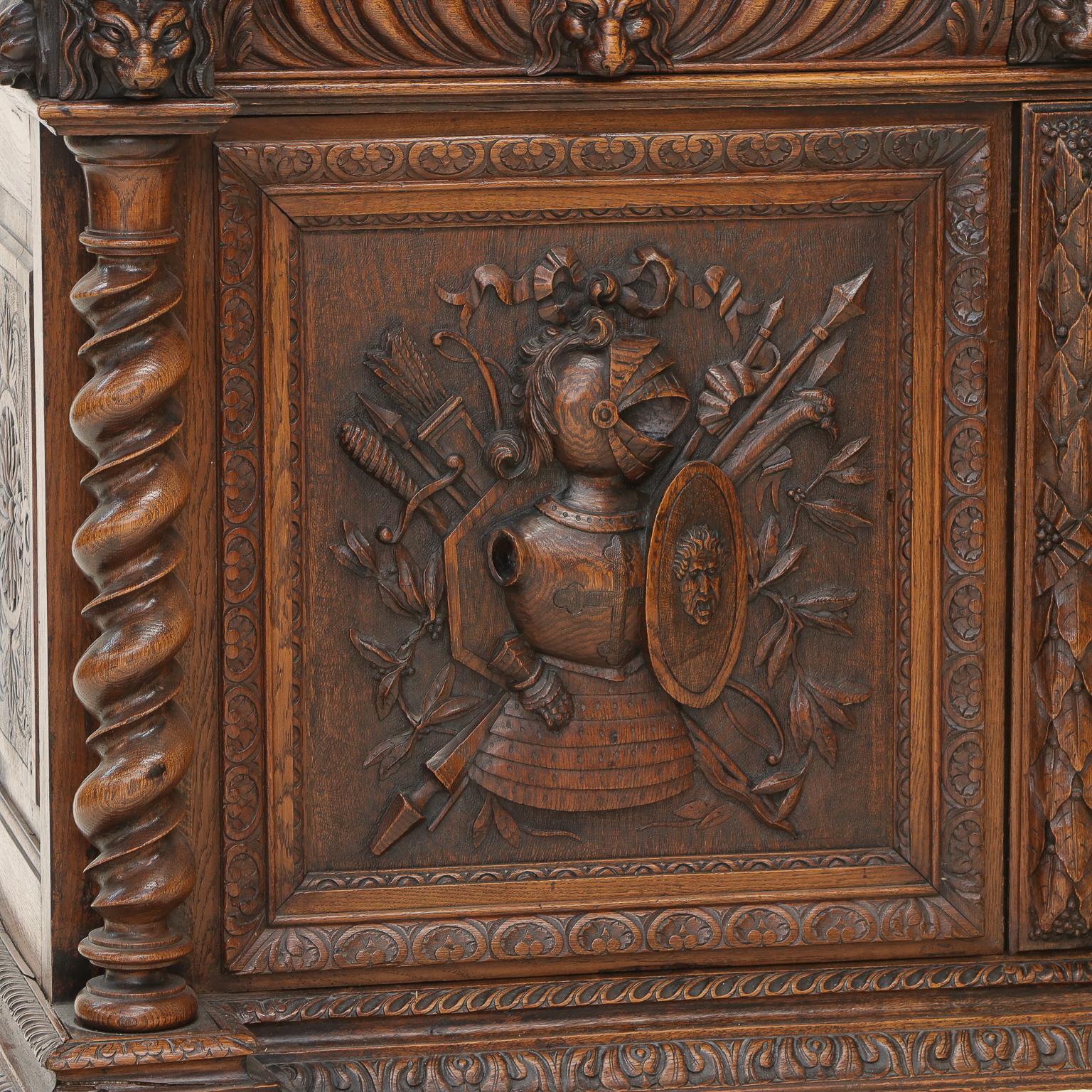 Late 19th Century 19th Century French Carved Hunting Lodge Cabinet