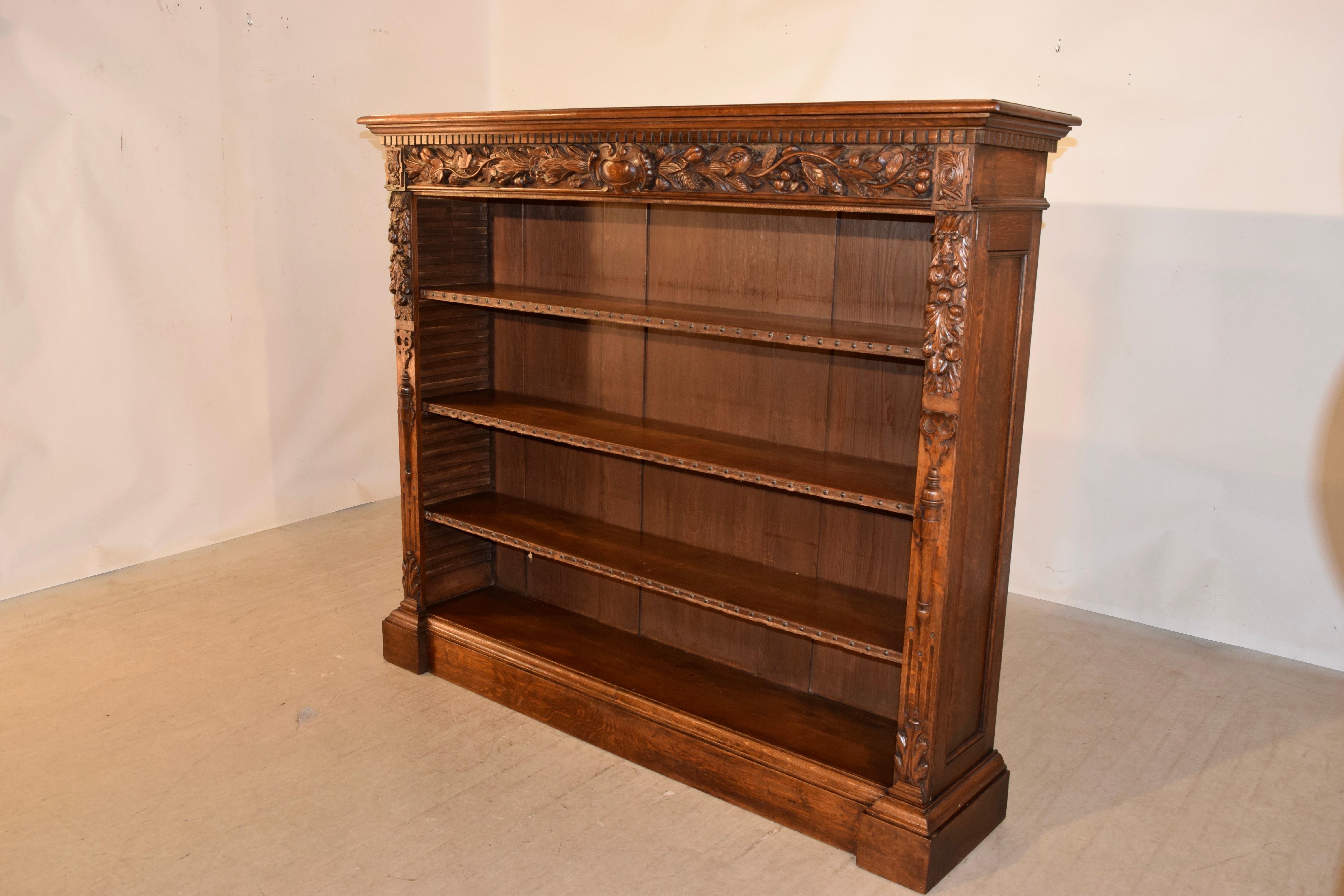 Napoleon III 19th Century French Carved Large Bookcase