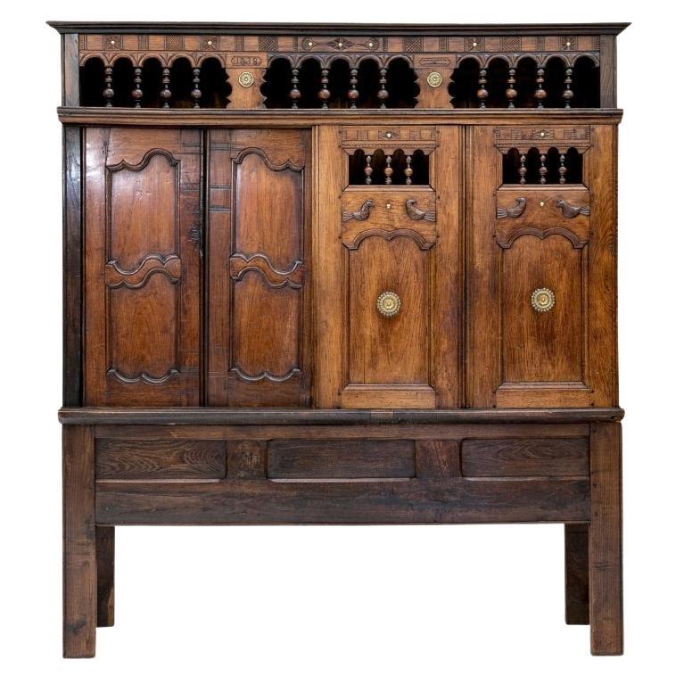 19th Century French Carved Lit Clos As A Cabinet On Stand
