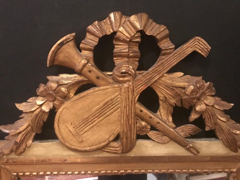 19th Century French Carved Louis XVI Style Musical Instruments Giltwood ...