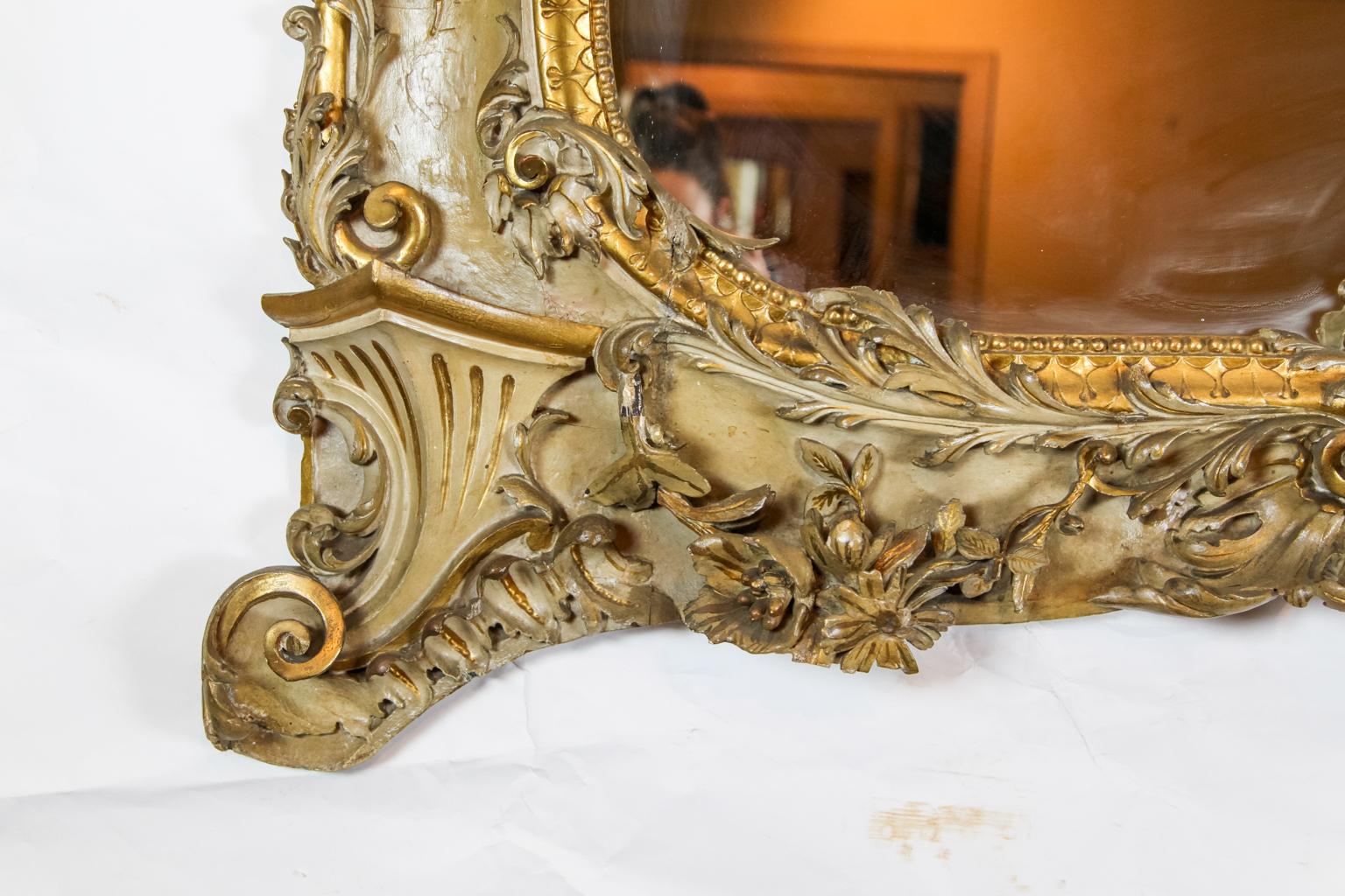 Gilt 19th Century French Carved Mirror
