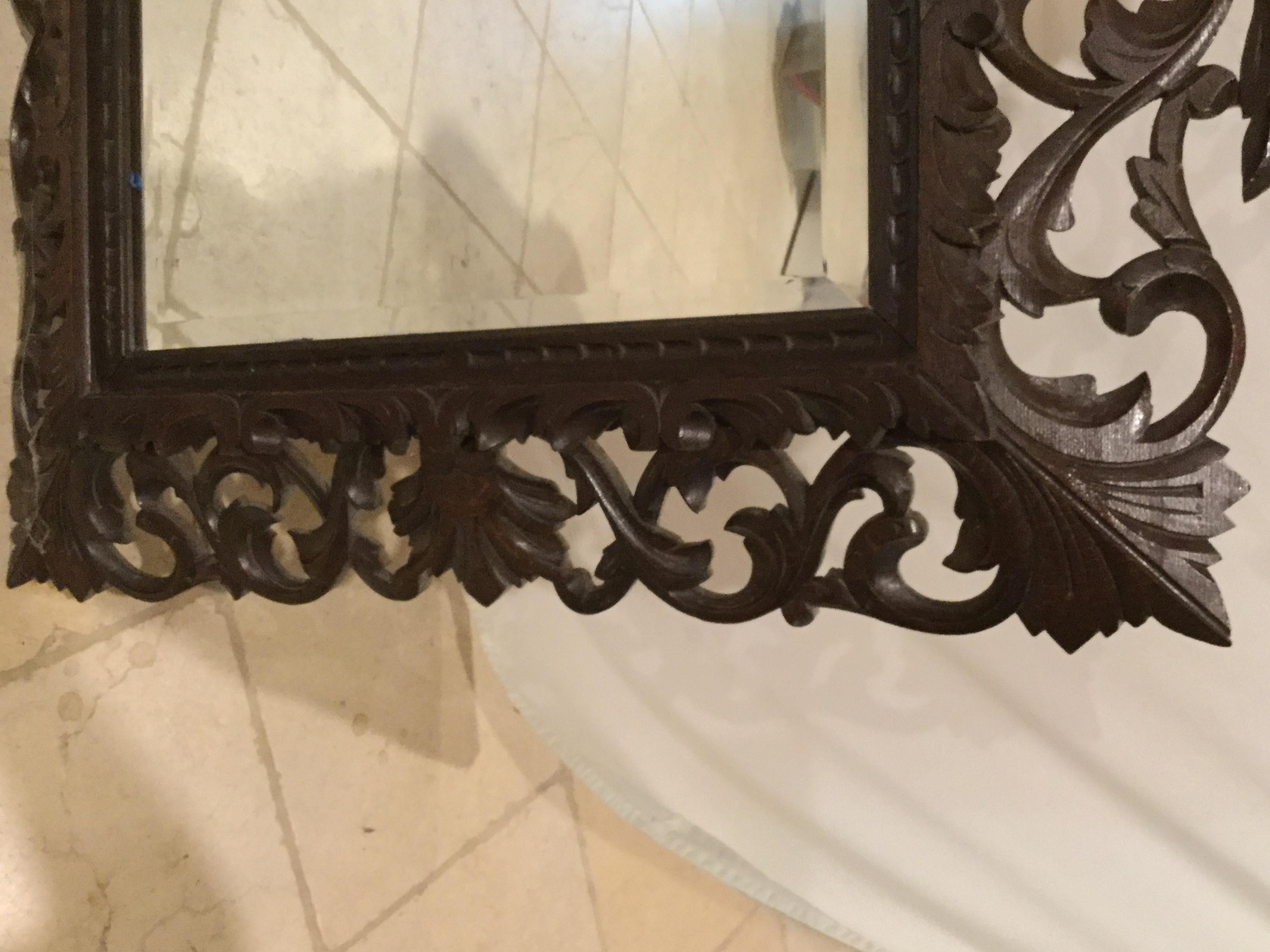 19th Century French Carved Mirror In Good Condition For Sale In Livingston, NJ