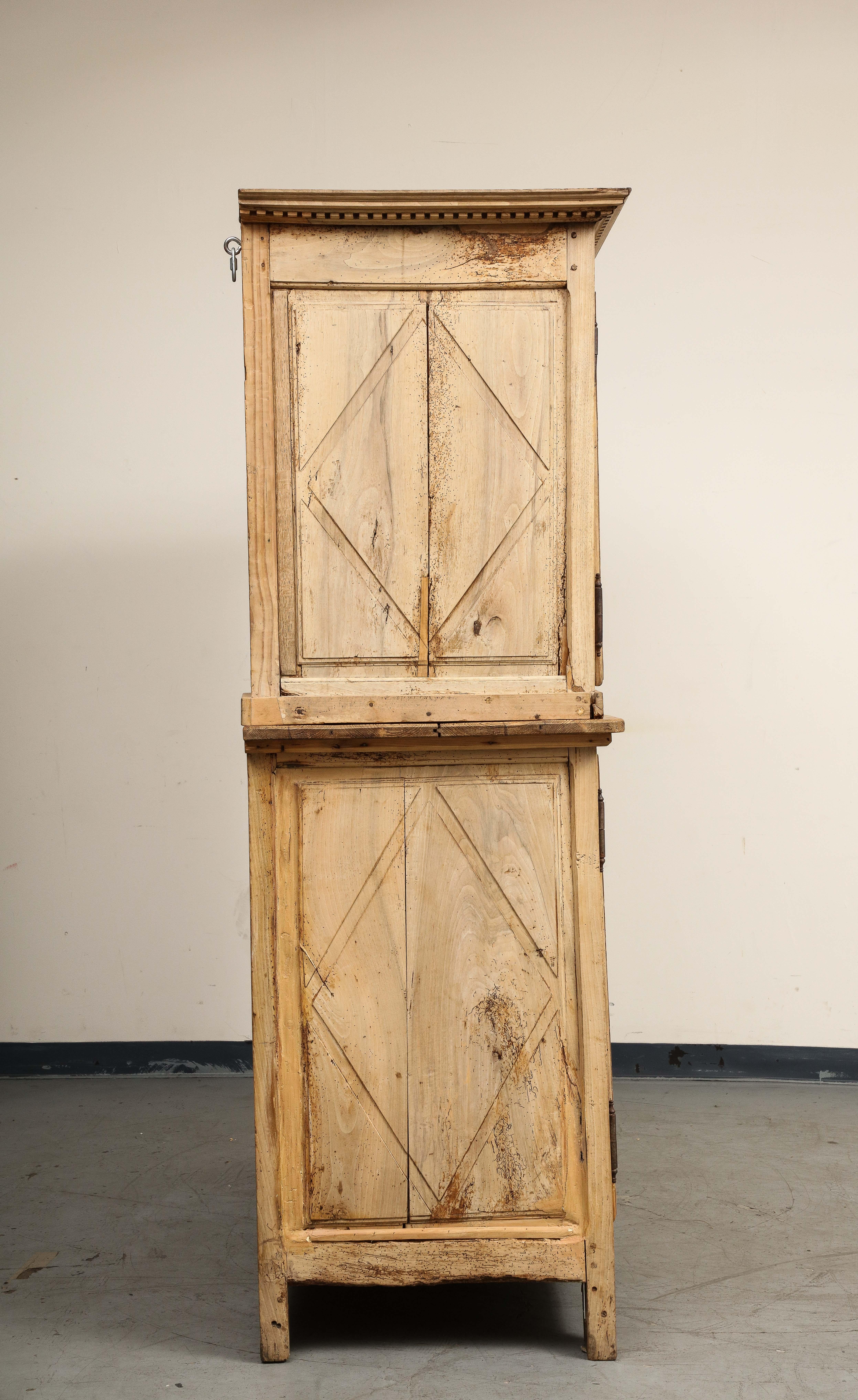 19th Century French Carved Oak Armoire with TV Mount In Good Condition In Chicago, IL