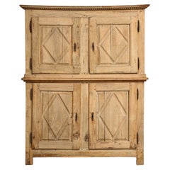 19th Century French Carved Oak Armoire with TV Mount
