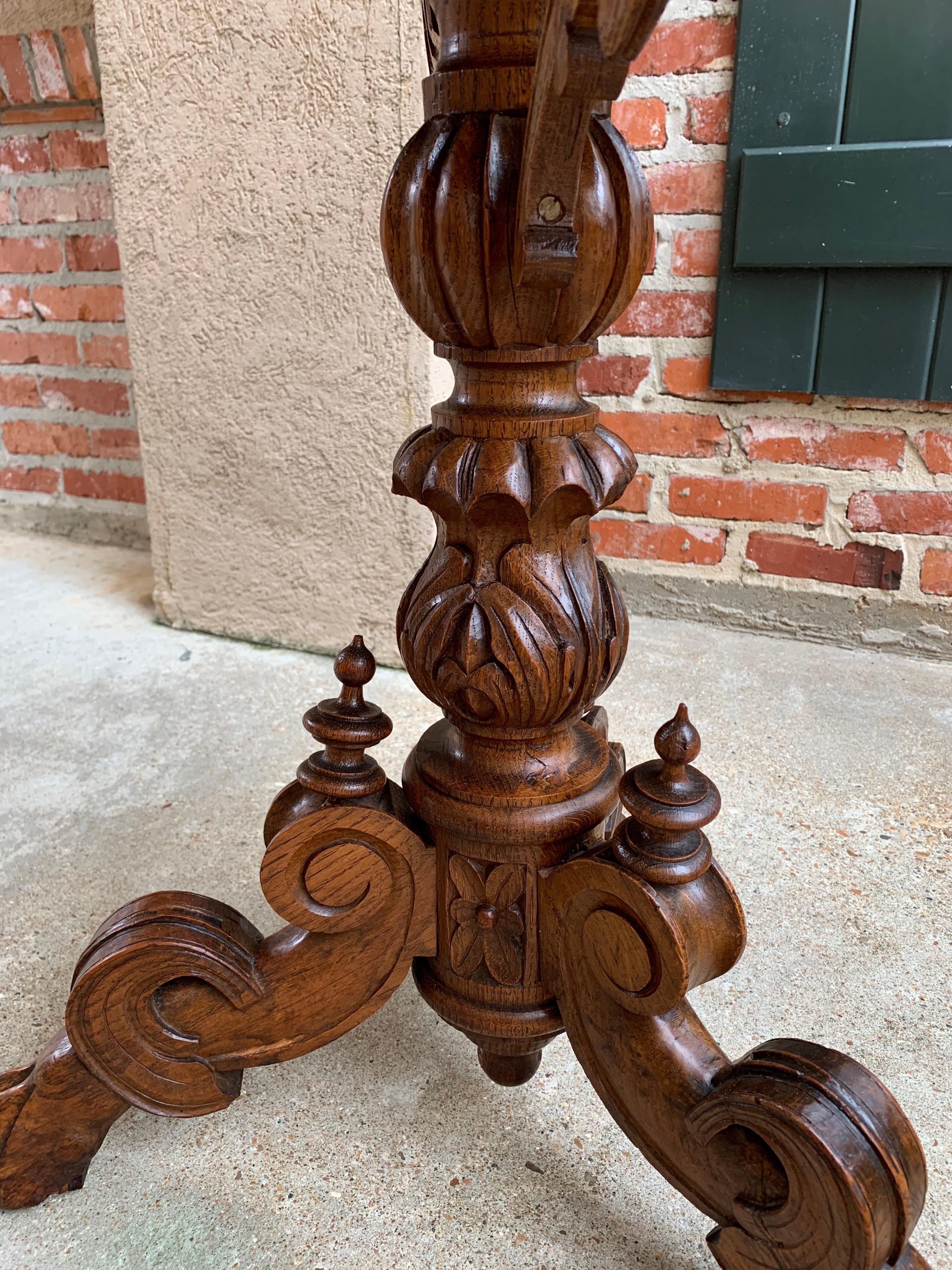 19th Century French Carved Oak Black Forest Plant Stand Jardinière Flower Box 13