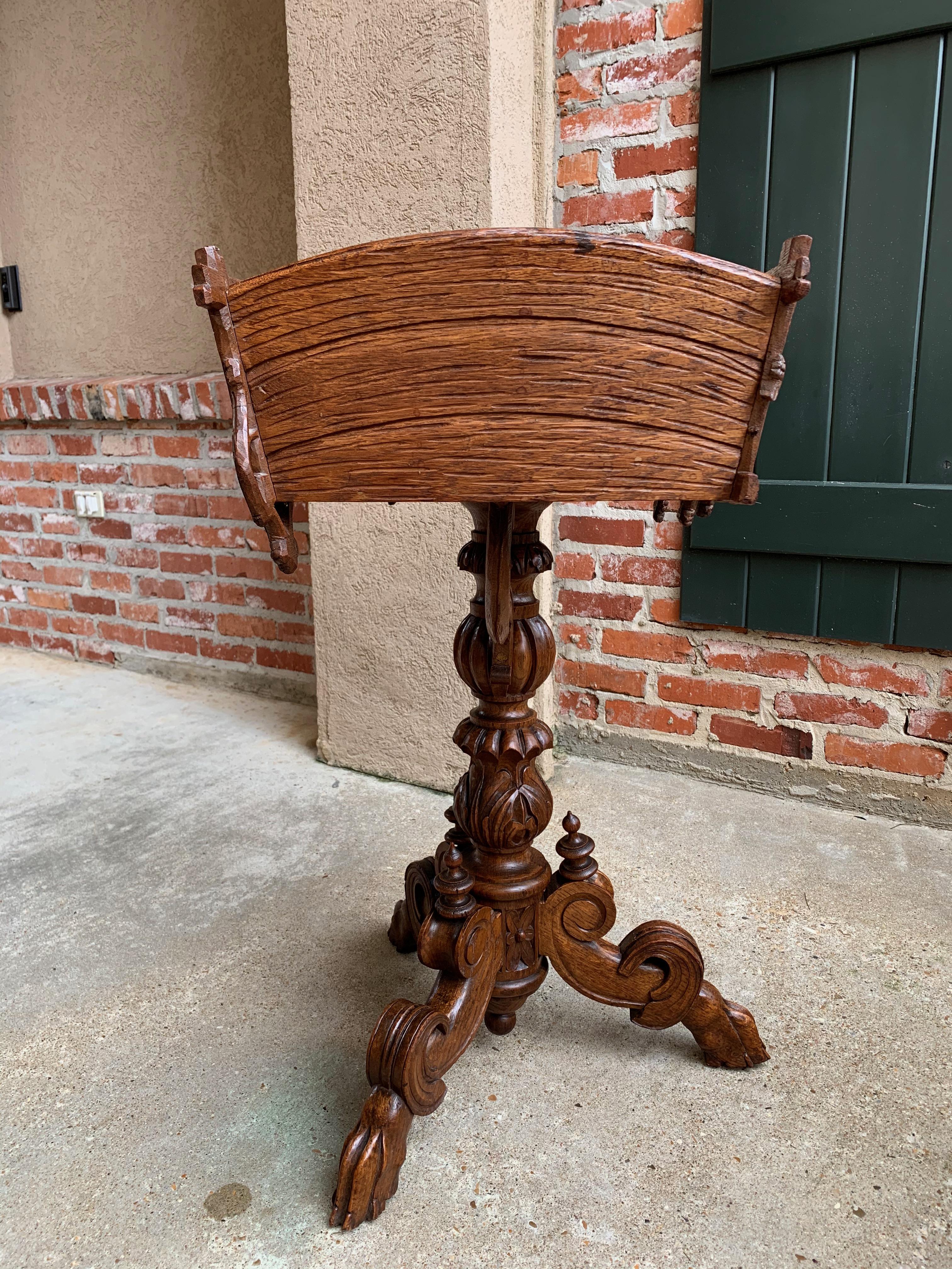 19th Century French Carved Oak Black Forest Plant Stand Jardinière Flower Box 3
