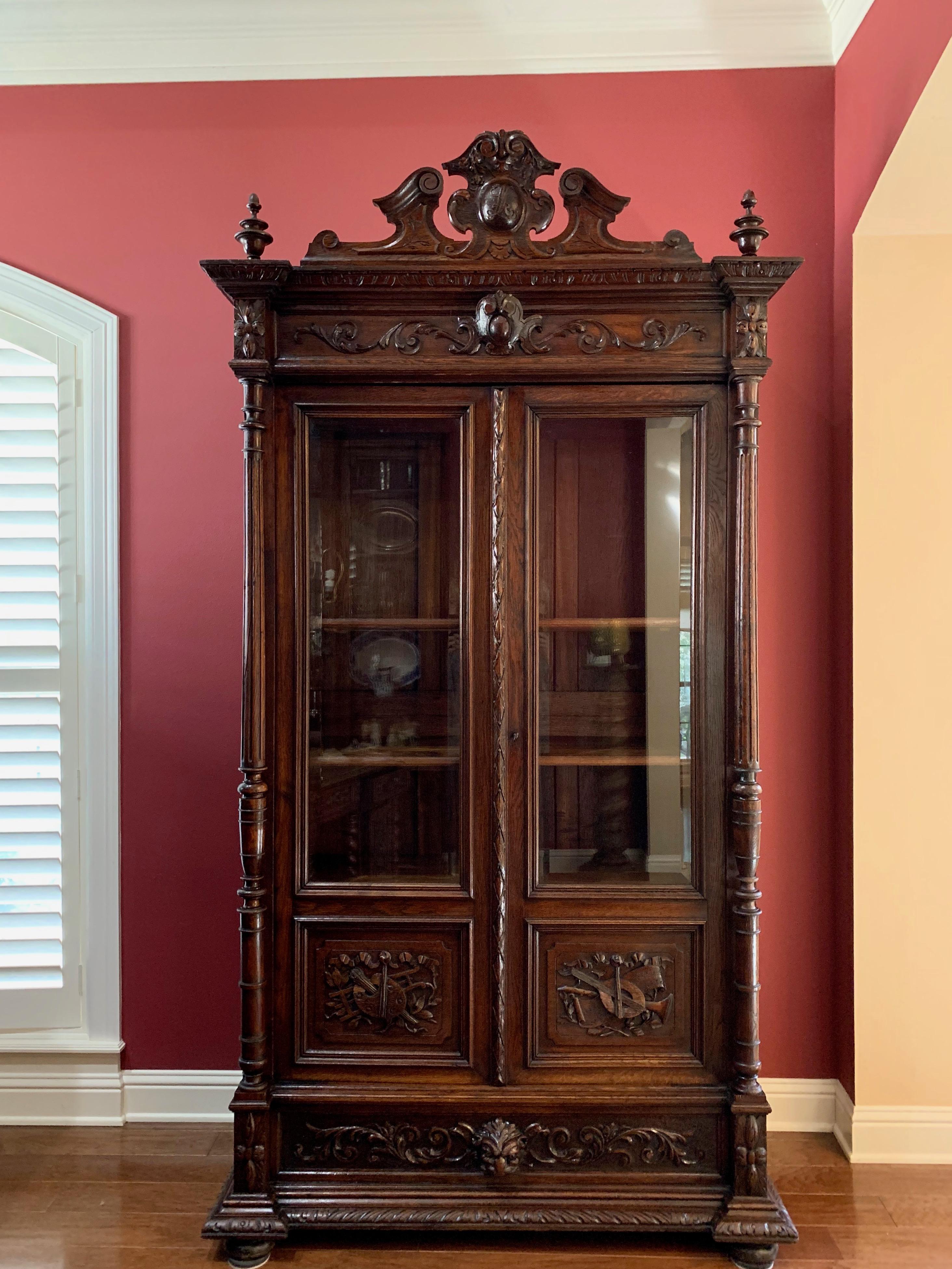 antique bookcases with glass doors
