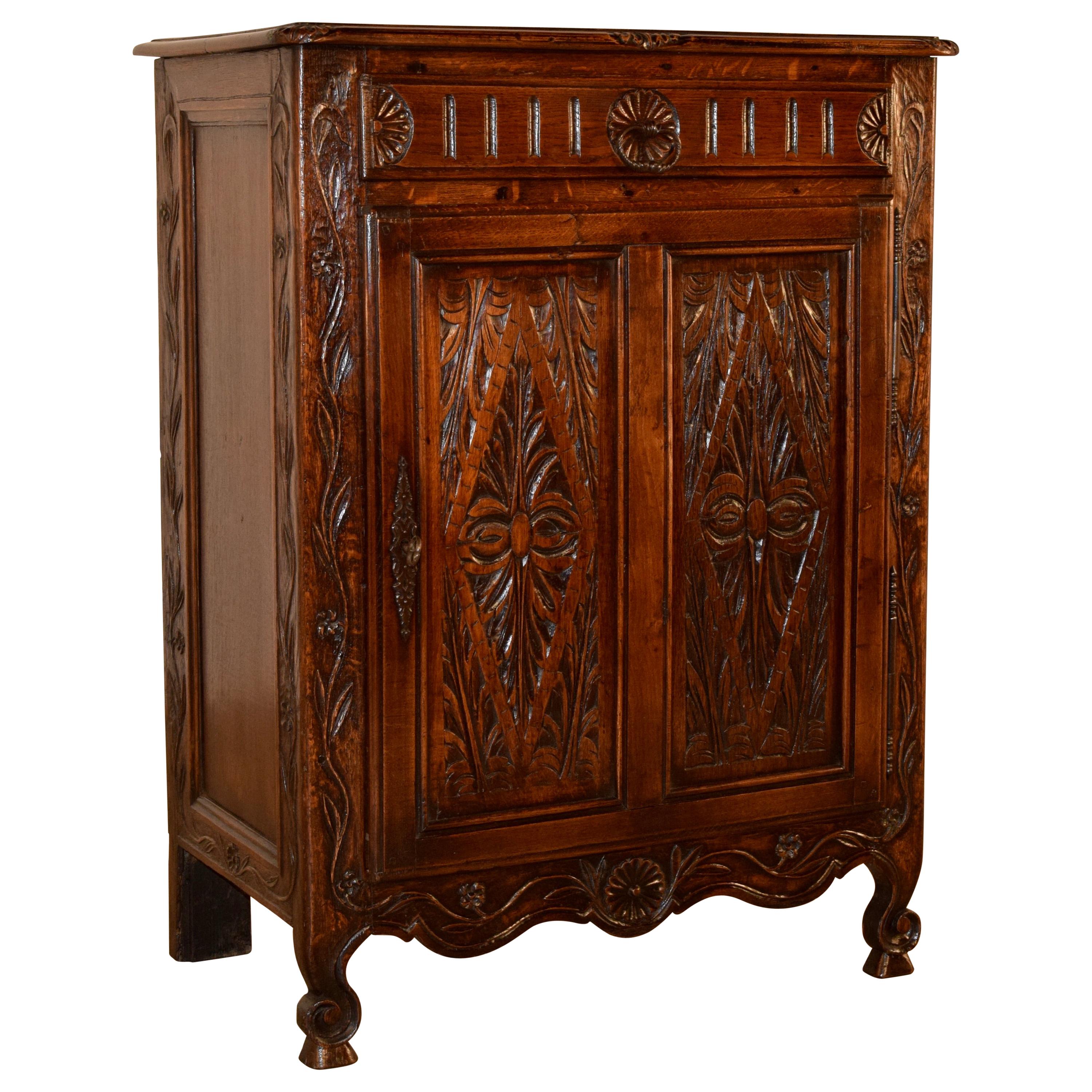 19th Century French Carved Oak Buffet
