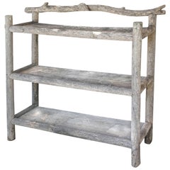 19th Century French Carved Oak Étagère in the Faux Bois Style