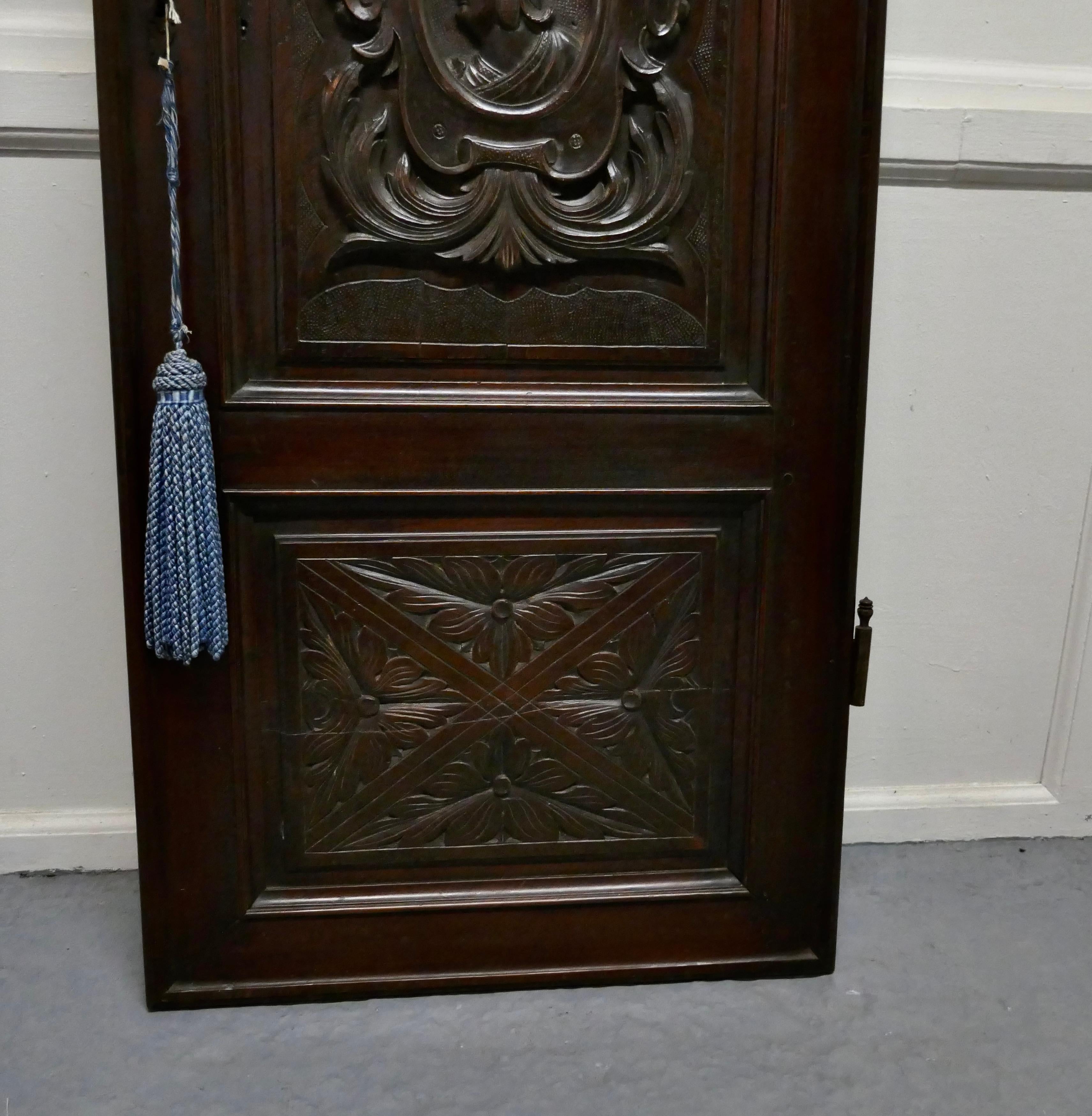 19th Century French Carved Oak Panel Door In Good Condition In Chillerton, Isle of Wight