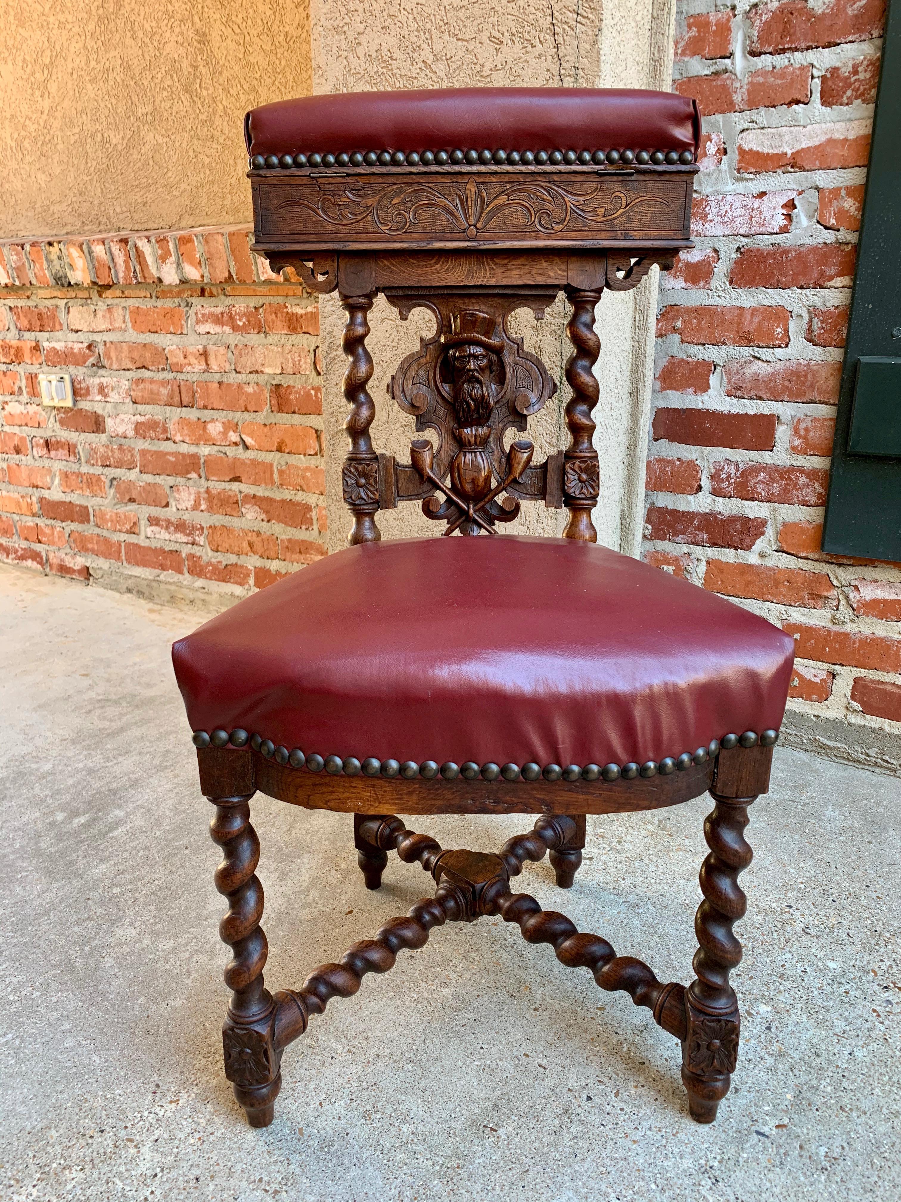Direct from France, a very unique French antique chair, with outstanding hand carvings, known as a French “smoking chair”, or “Fumeuse”, “chaise de fumeur”.~
~ Aristocrats had these specialty chairs created for their use when smoking cigars, pipes