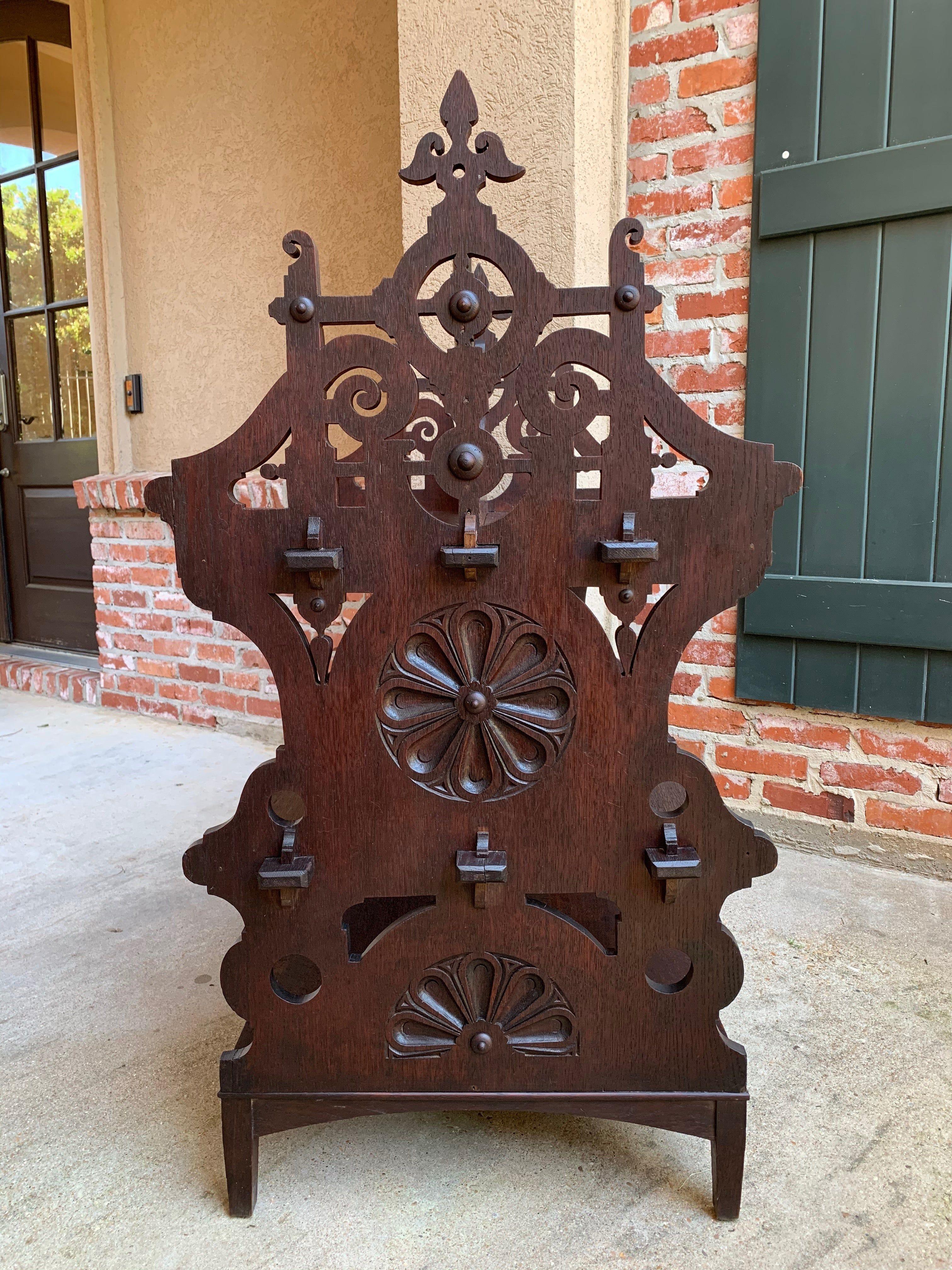 Hand-Carved 19th Century French Carved Oak Pastry Table Kitchen Island Display Shelf