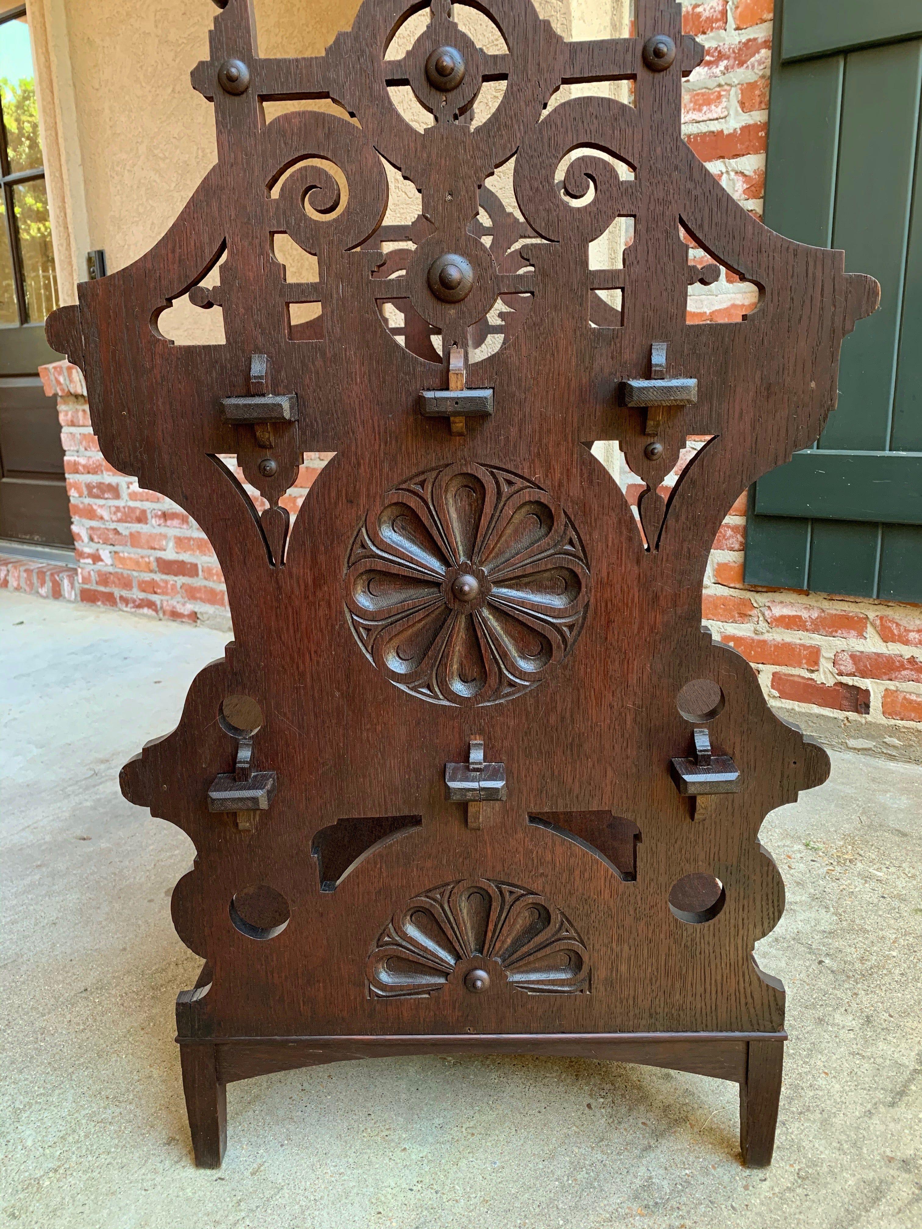 Late 19th Century 19th Century French Carved Oak Pastry Table Kitchen Island Display Shelf